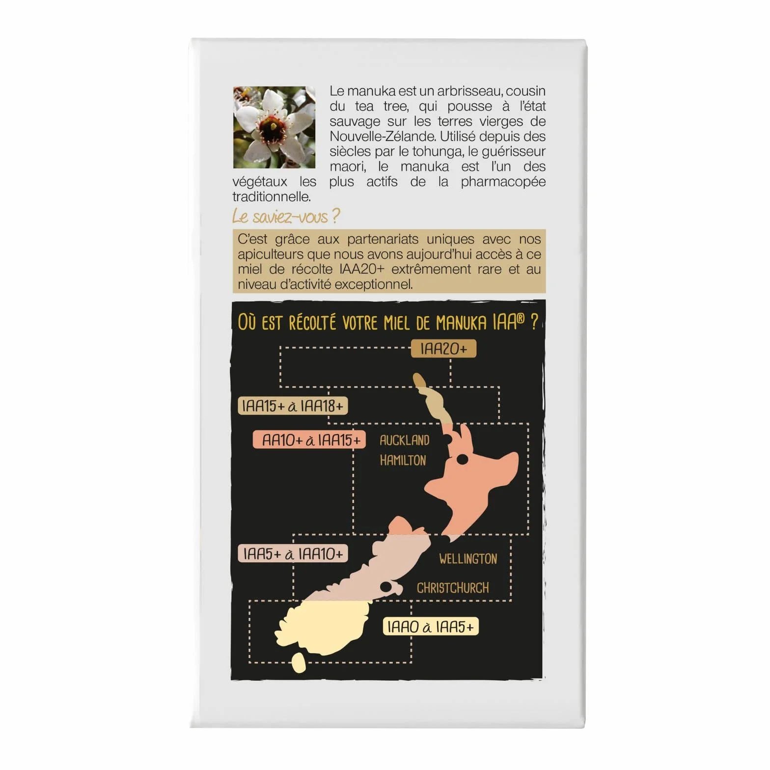 COMPTOIRS ET COMPAGNIES - Miel de Manuka Actif - IAA20+ (MGO829+) - Origine Nouvelle Zélande - 250g