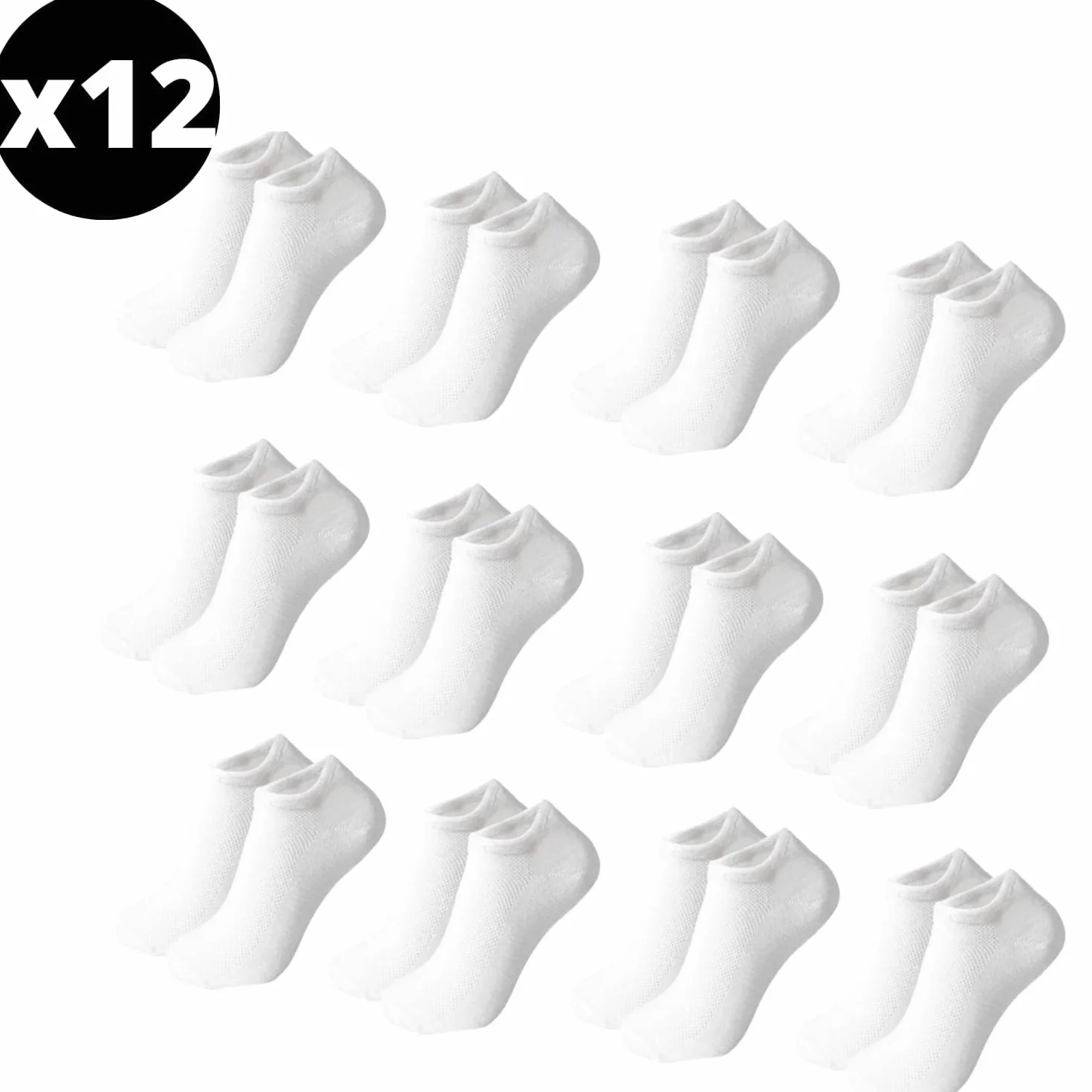 Chaussette enfant coton respirante - 12 paires - garcon fille bebe