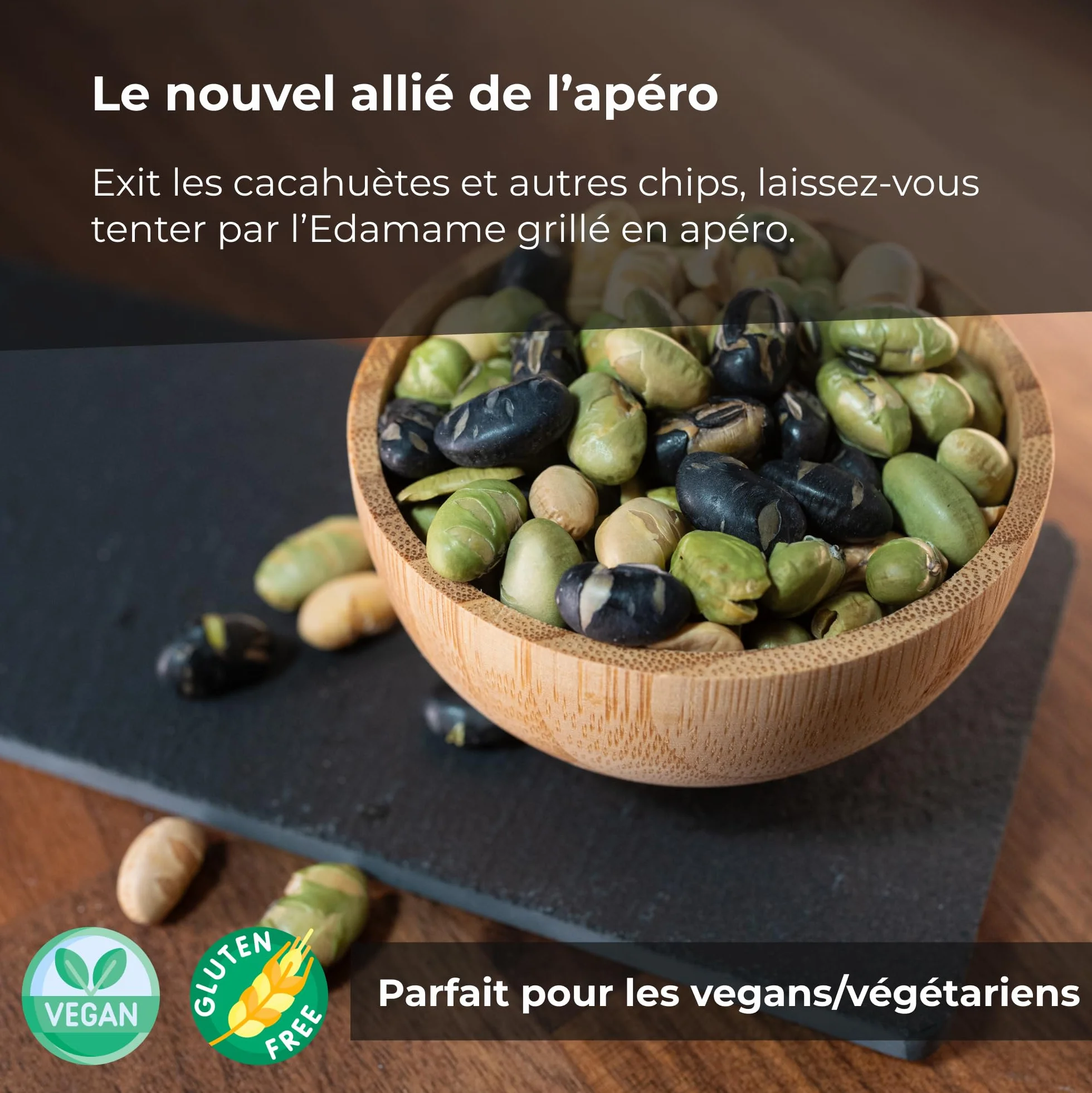 Fèves d'Edamame 1 Kg I Mélange de 3 graines de soja grillées légèrement salées 1 kg I Sans gluten I Savoureux haricots séchés naturels I riches en protéines I Convient aux Végans I collations et Snack