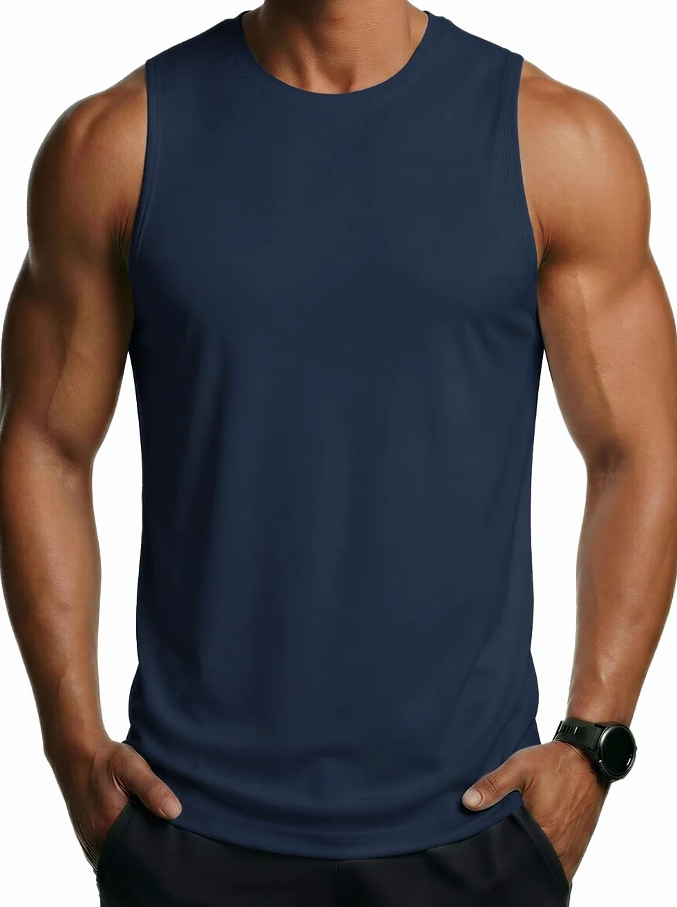 MAGCOMSEN Débardeur Homme Sport Anti UV Séchage Rapide Respirant Muscle Gym Gilets