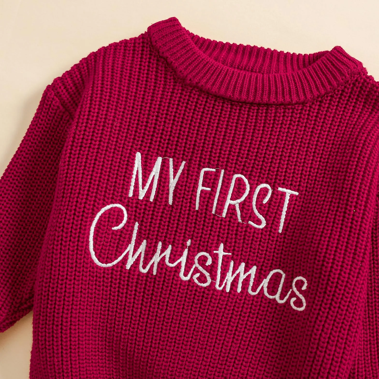 Pull de Noël à manches longues bébé garçon fille – Tricoté nouveau-né – Tenue d'hiver Noël
