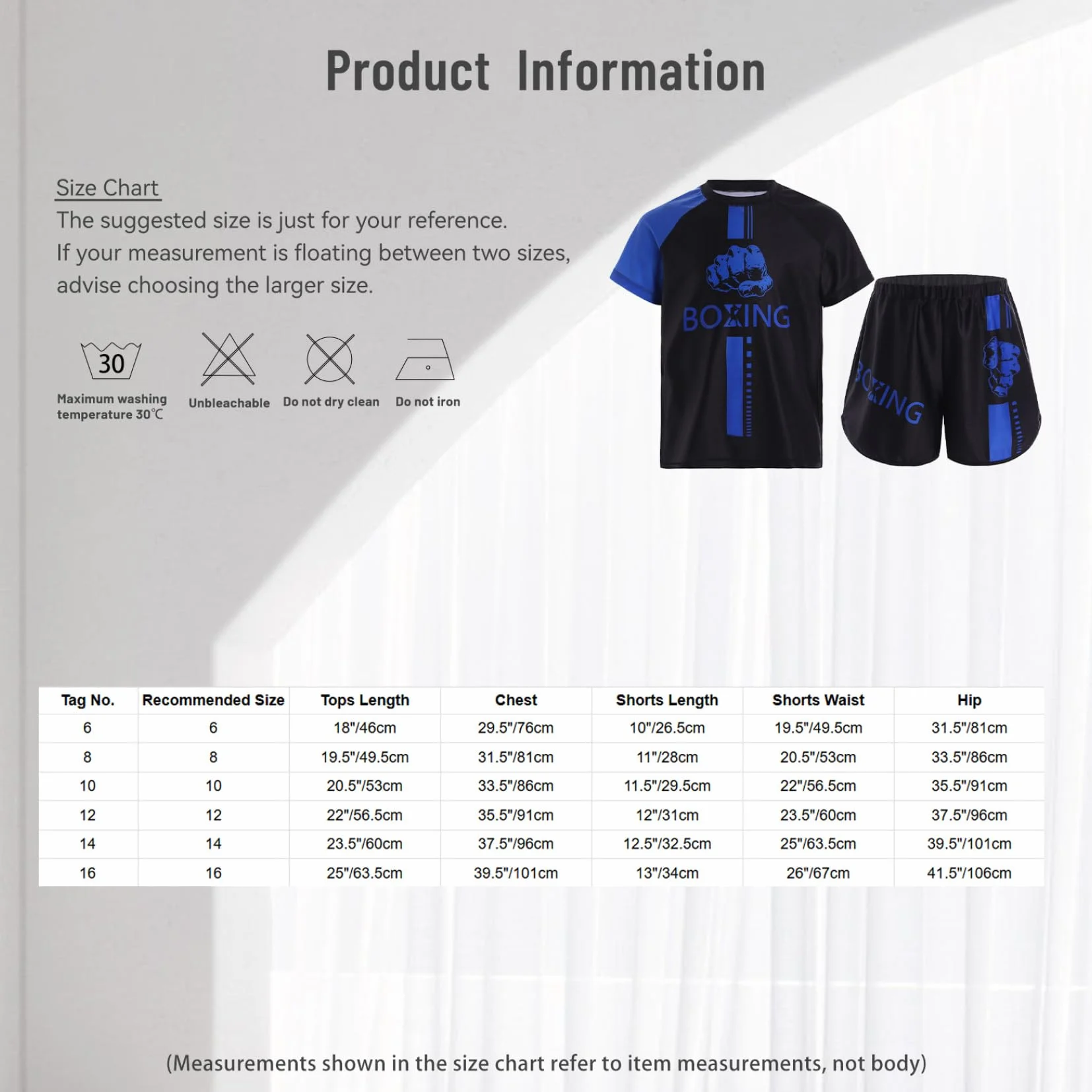 Yhong Ensemble de Boxe pour Enfants Shorts et Chemises Muay Thai Uniforme de Boxeur Vêtements de Sport