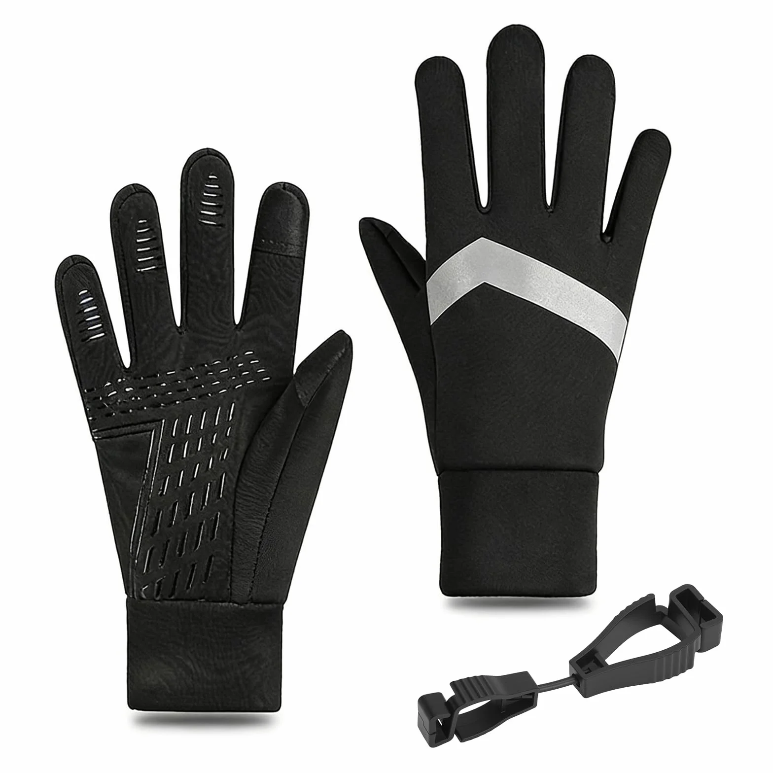 Gants d'équitation imperméables softshell pour enfants - Chauds, antidérapants, coupe-vent