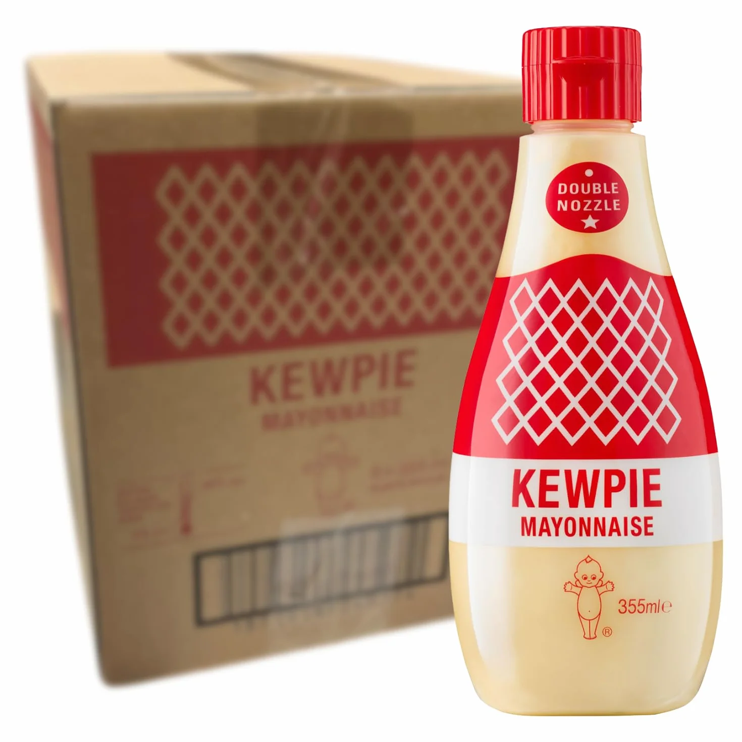 Kewpie Mayonnaise Japonaise 6x355ml - Multipack | Goût riche et légèrement sucré, onctuosité authentique, fabriqué selon les normes et méthodes japonaises traditionnelles