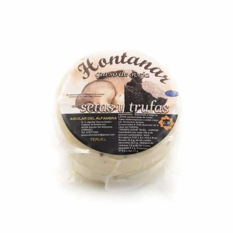 Fromage aux truffes et champignons de brebis