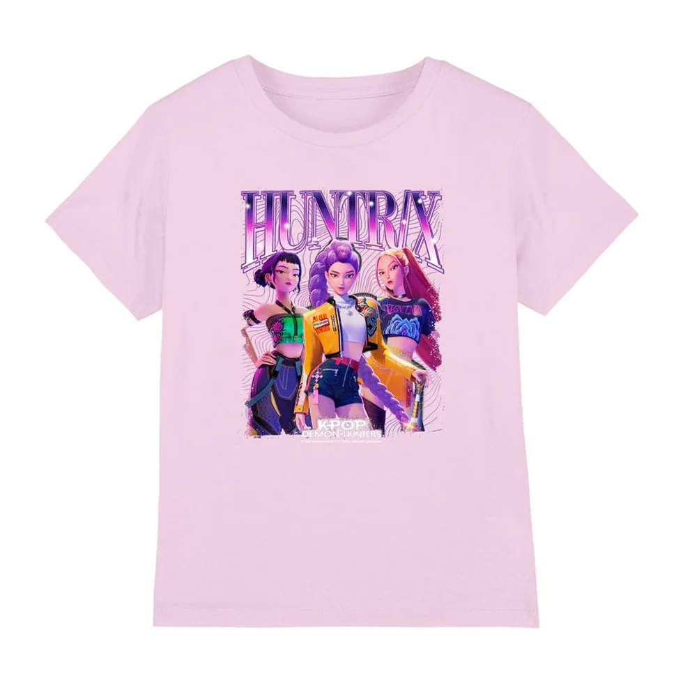 Kpop Demon Hunters Huntrix T-Shirt Enfant Rose Lot de 1