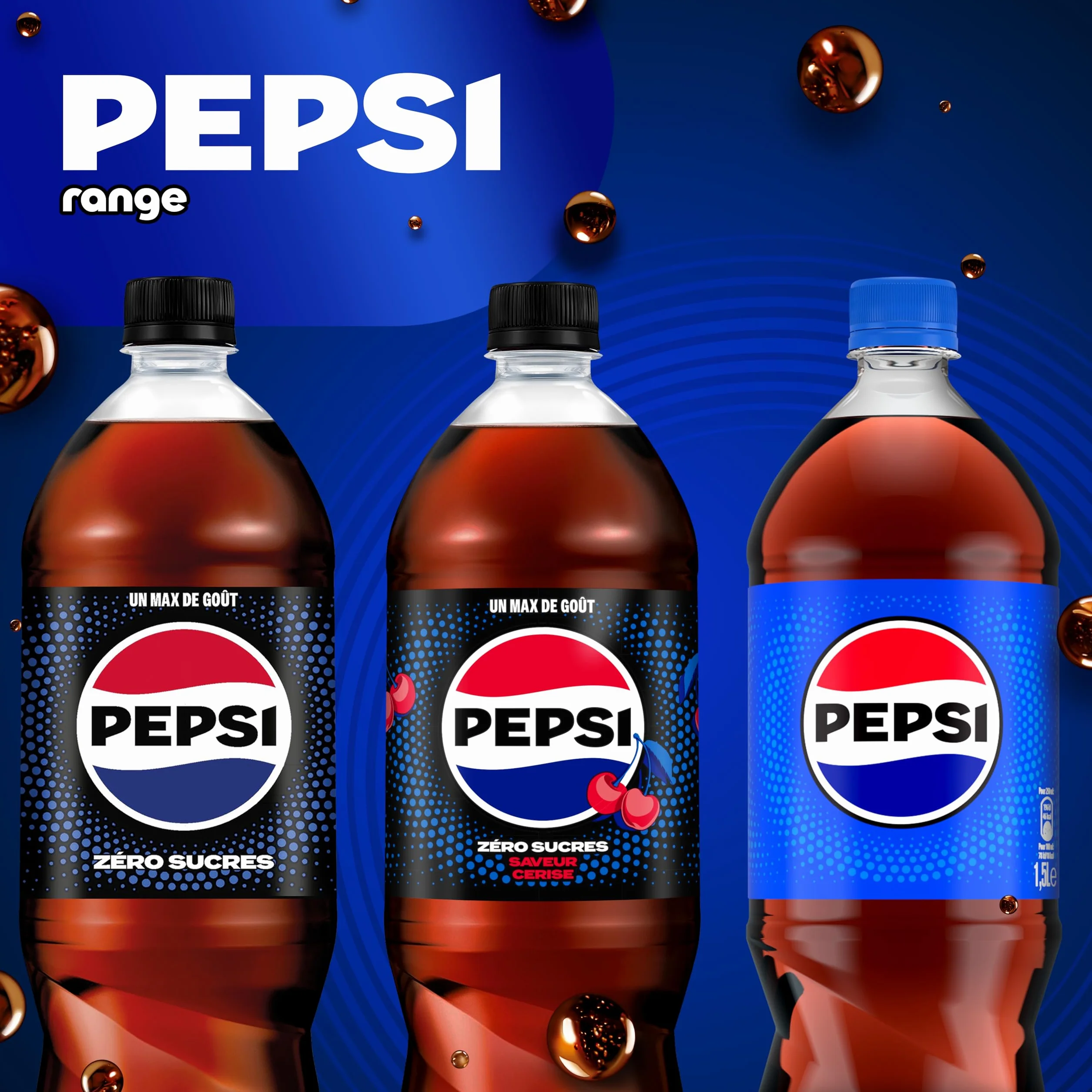 PEPSI Soda au Cola Classique - Lot de 12x50cl