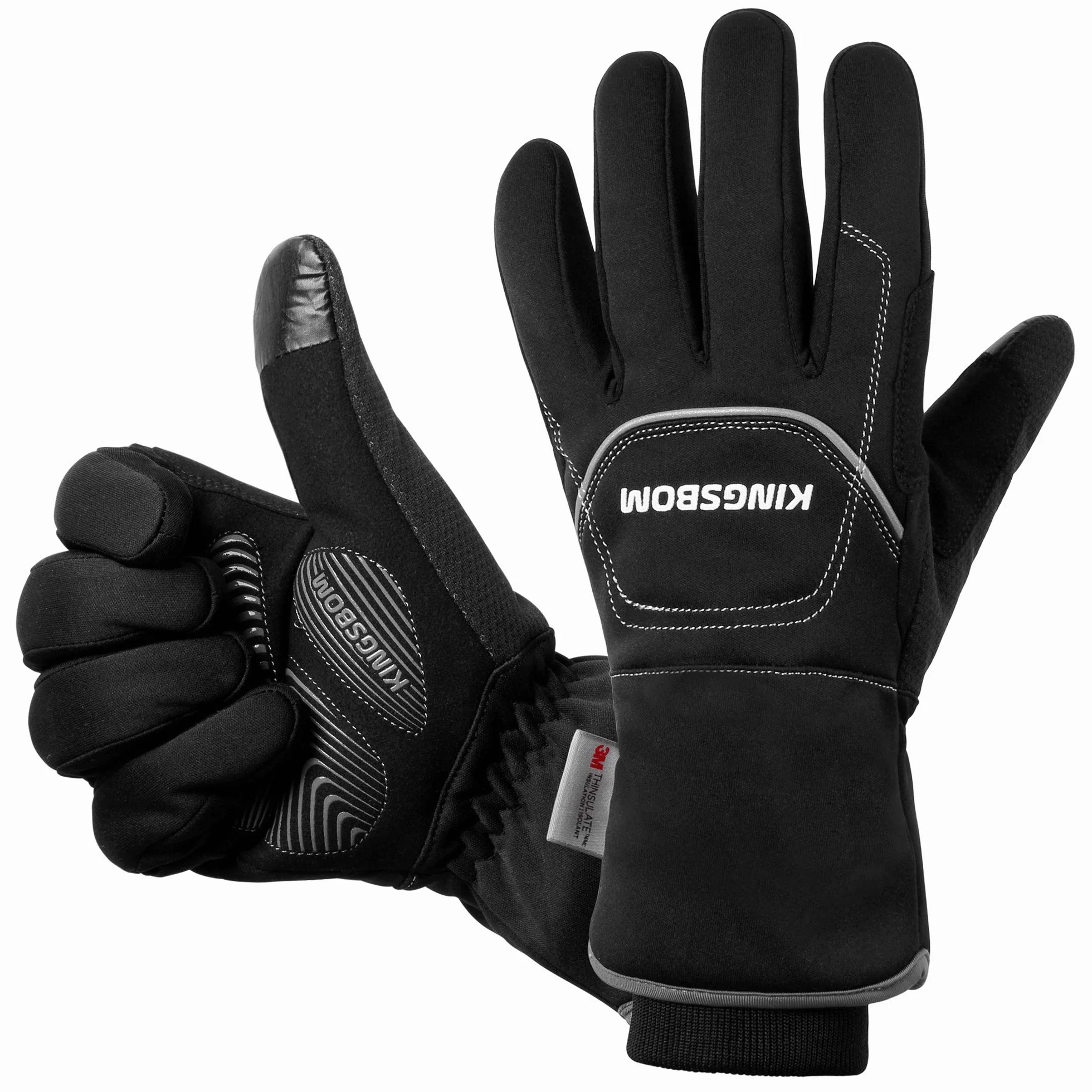 Gants Thermiques Imperméables Coupe-Vent 3M Thinsulate Tactile d'Hiver pour Cyclisme Course à Pied