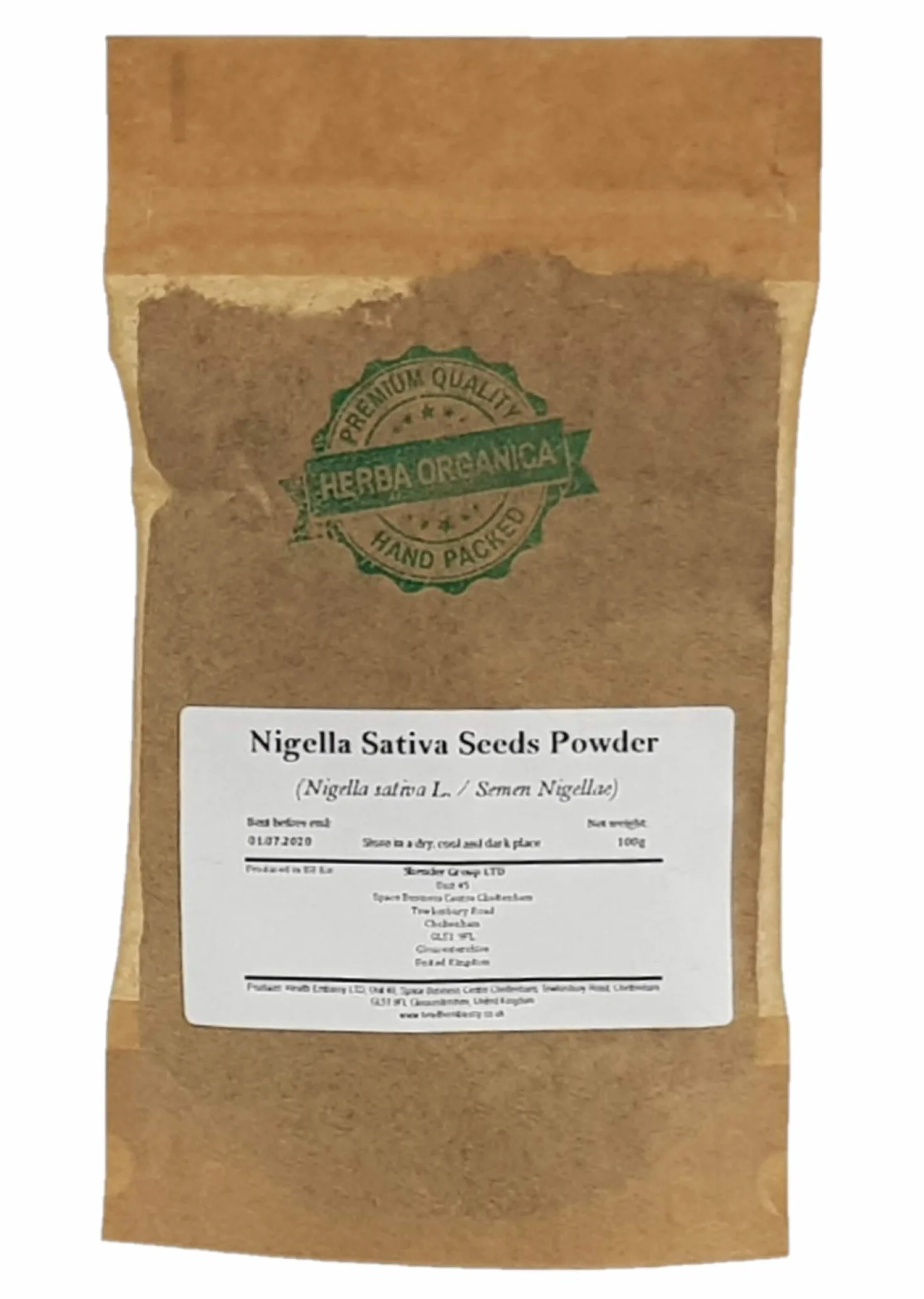 Herba Organica Poudre de Graines de Nigelle - Nigella Sativa L - Nigella Sativa Seeds Powder (100g)