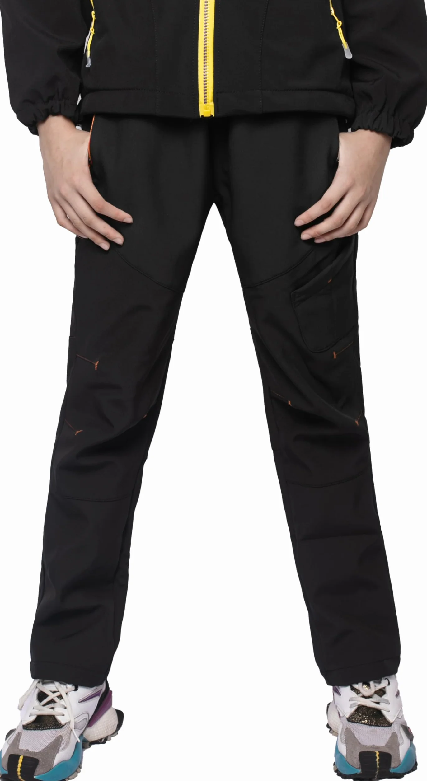 Pantalon Ski Randonnée Enfant Imperméable Hiver Chaud Doublé Polaire Softshell Montagne