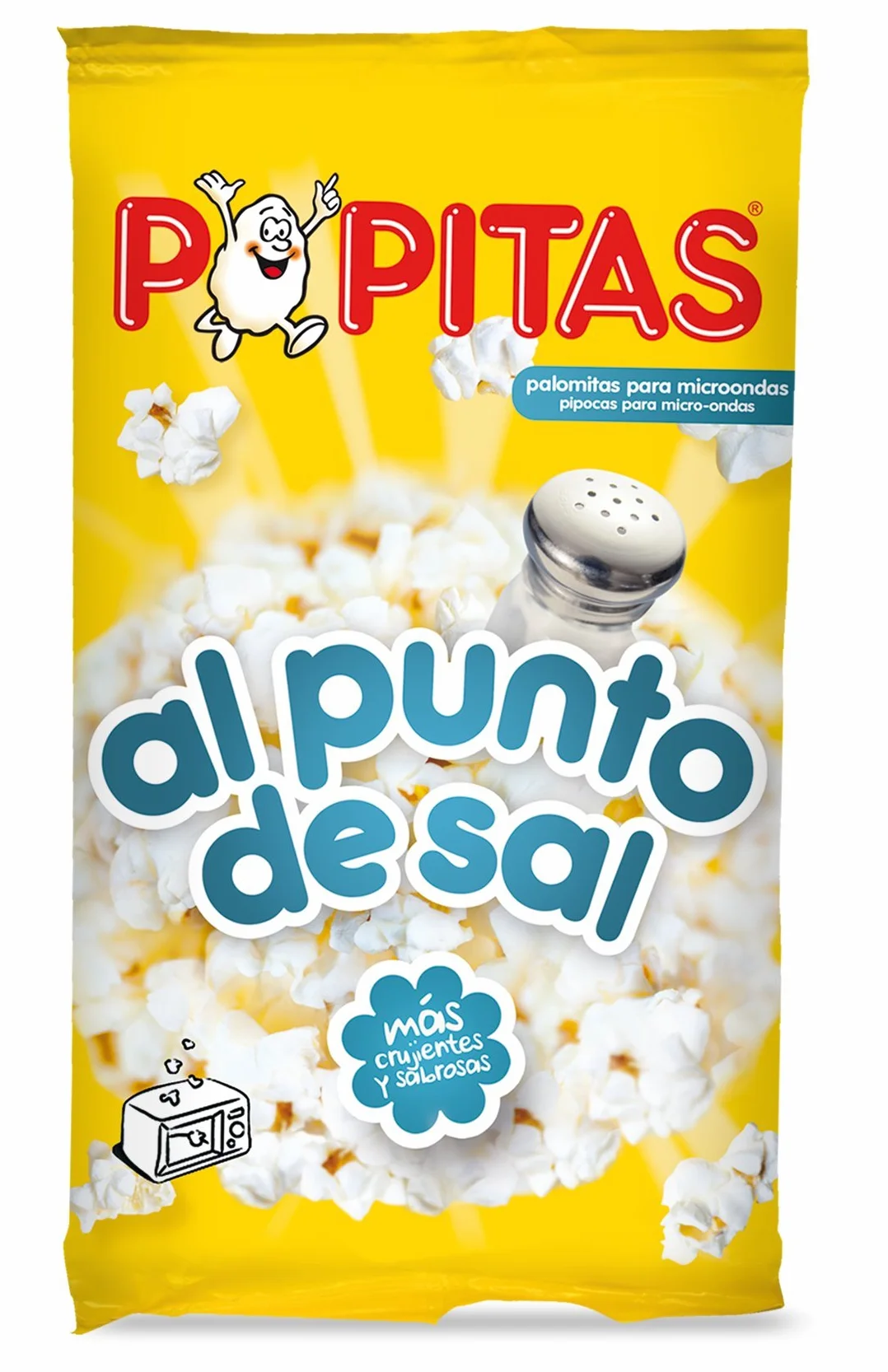 Popitas - Popcorn salé pour micro ondes, sac 100 g - [pack de 8]