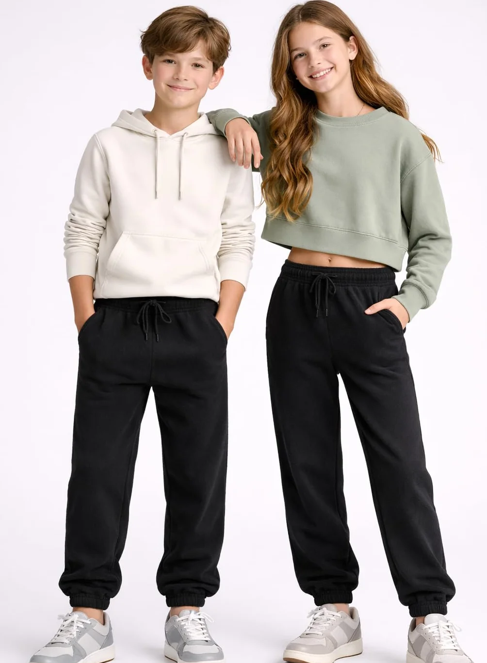 COSHAL Pantalon de jogging enfant polaire garçons filles école sport décontracté