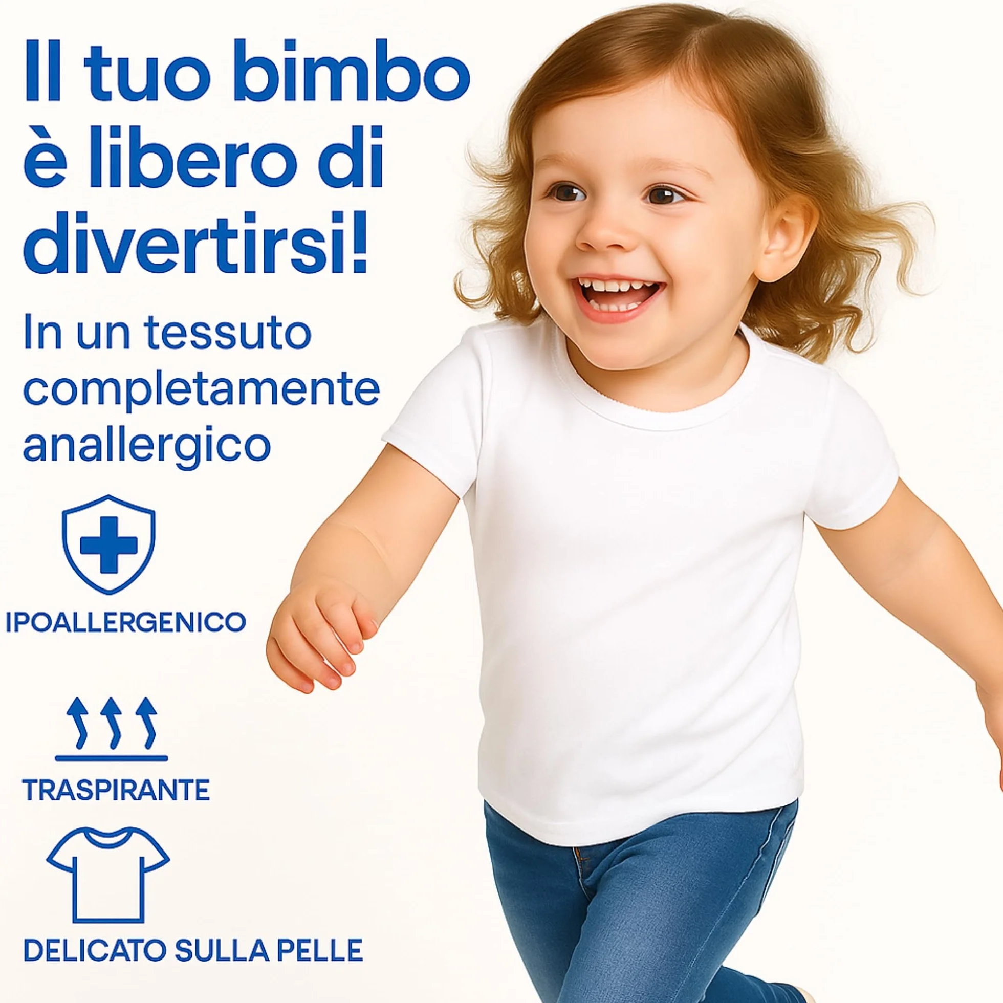 T-shirts Intime pour Enfants Lot de 2 100% Coton Chaud Hypoallergénique Respirant 3-12 Ans