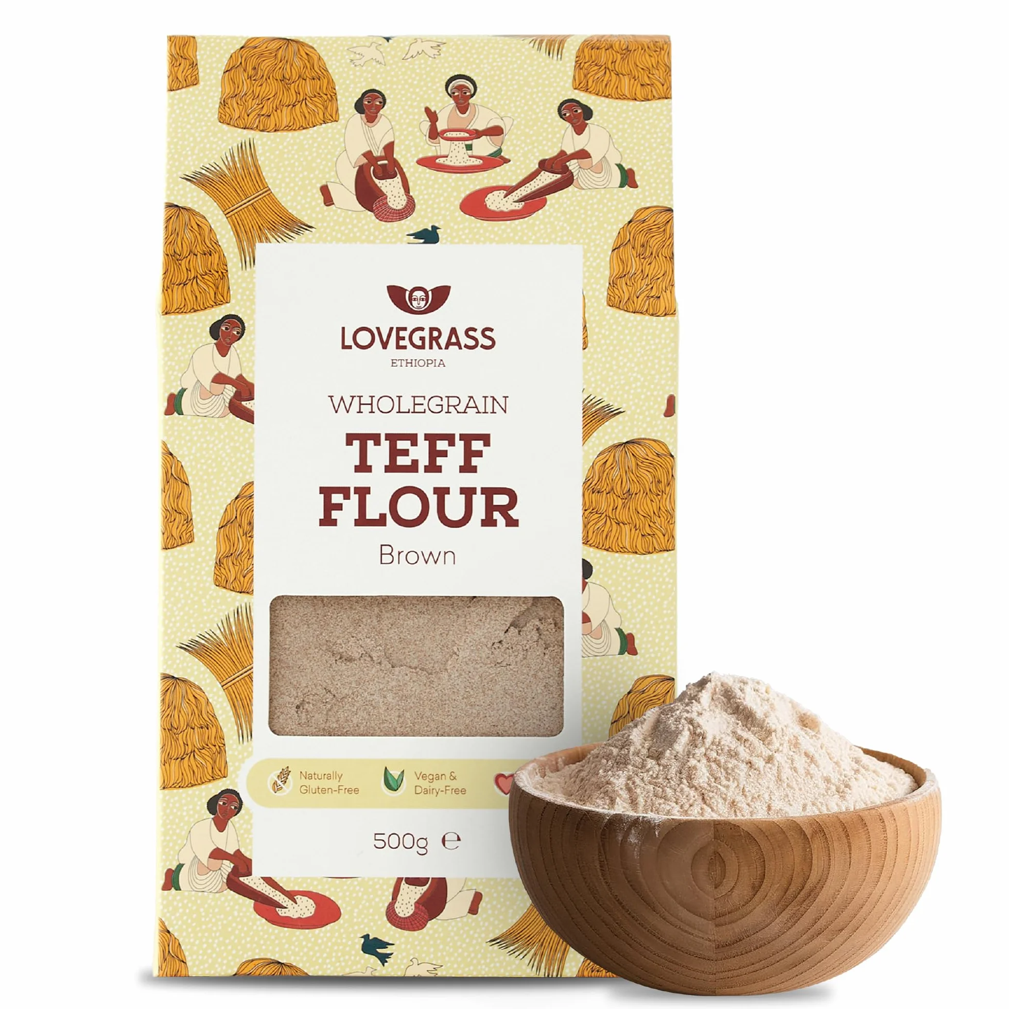 Lovegrass Habesha Farine de Teff Marron 500 g