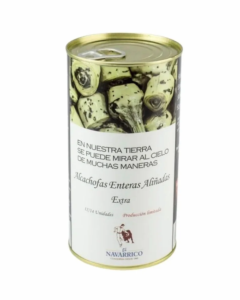 El Navarrico - Artichauts Entiers Assaisonnés | Agriculture traditionnelle | Naturel et Frais | Conditionnement de 425 g
