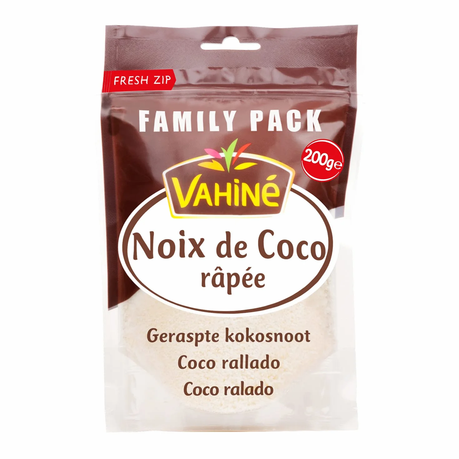VAHINE - Noix de Coco Râpée 200 g (Family Pack)