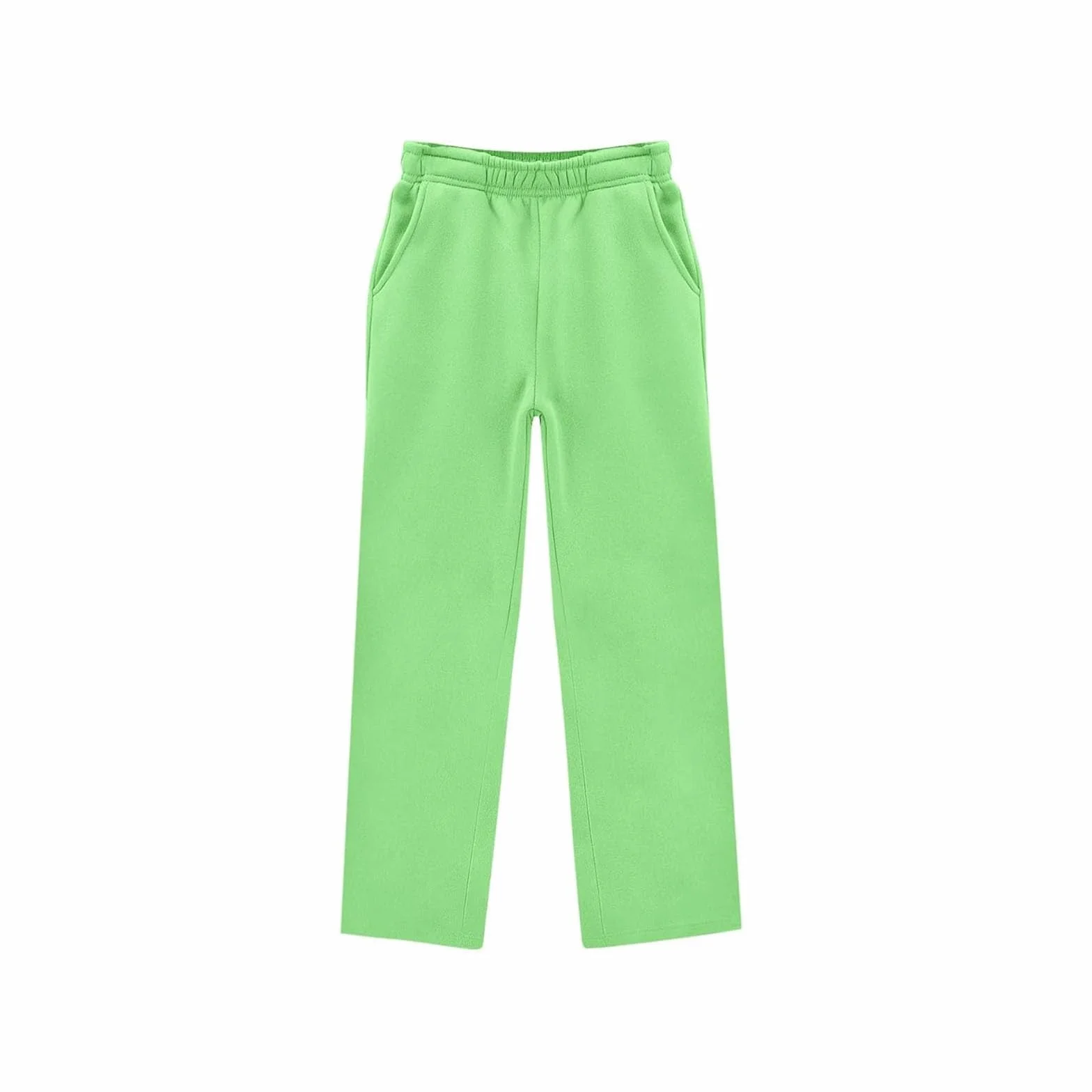 Pantalon de survêtement Ample pour Filles, Jogging en Coton, Taille Haute élastique, Sweatpants, Joggers Confortables