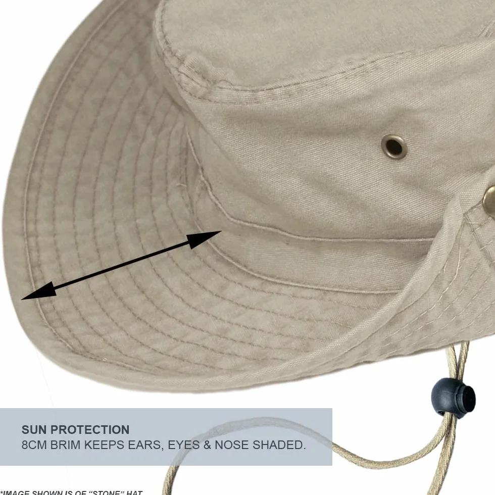 TOSKATOK Bob Safari Style Enfants UPF 50+ Anti UV Coton Protection Solaire Bords Larges Taille Unique