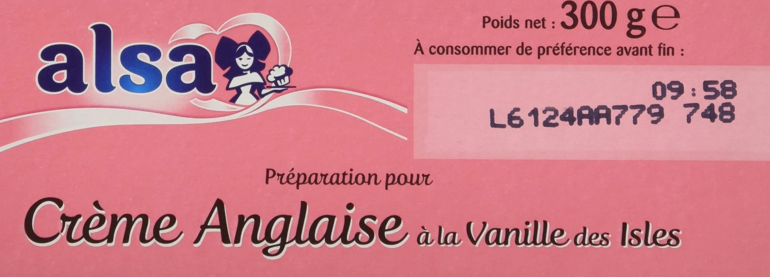 Alsa Préparation Crème Anglaise Vanille des Isles 3 Sachets 300g - Lot de 3