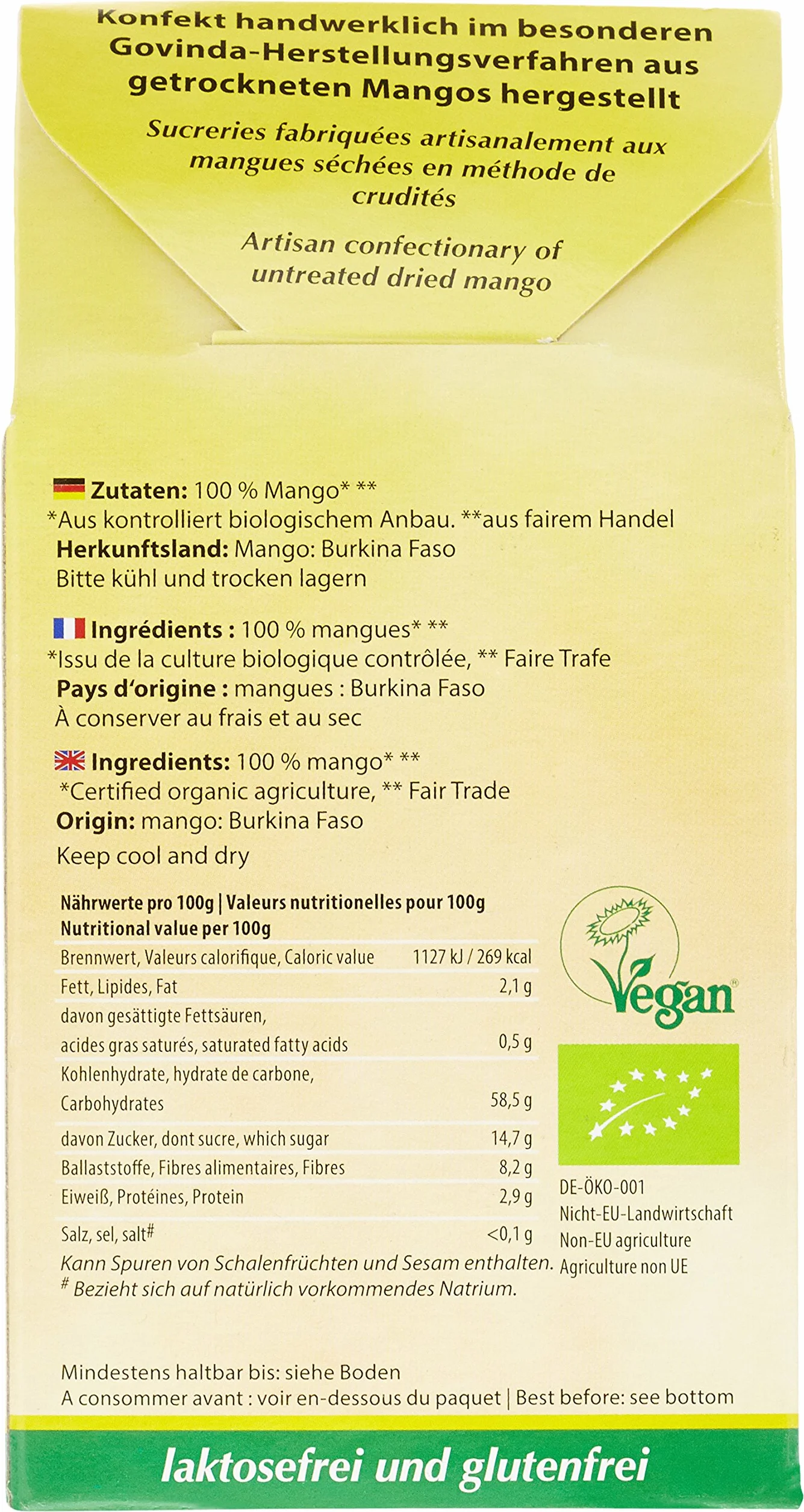 Govinda Boules Chocolat Mangue Bio 120 g