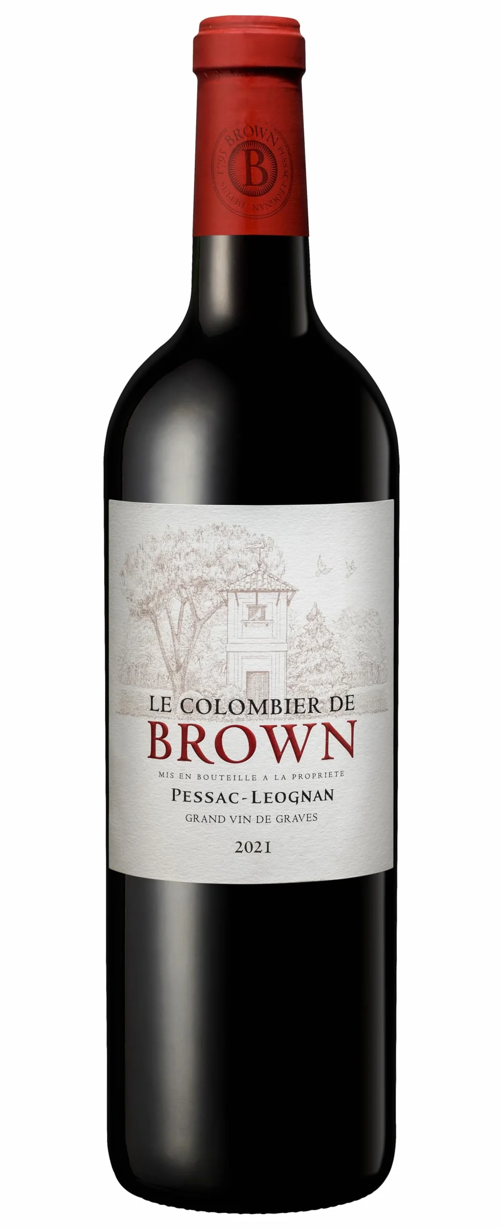 Colombier de Brown - AOP Pessac-Léognan - Vin Rouge - Millésime 2021-1 bouteille x 75cl