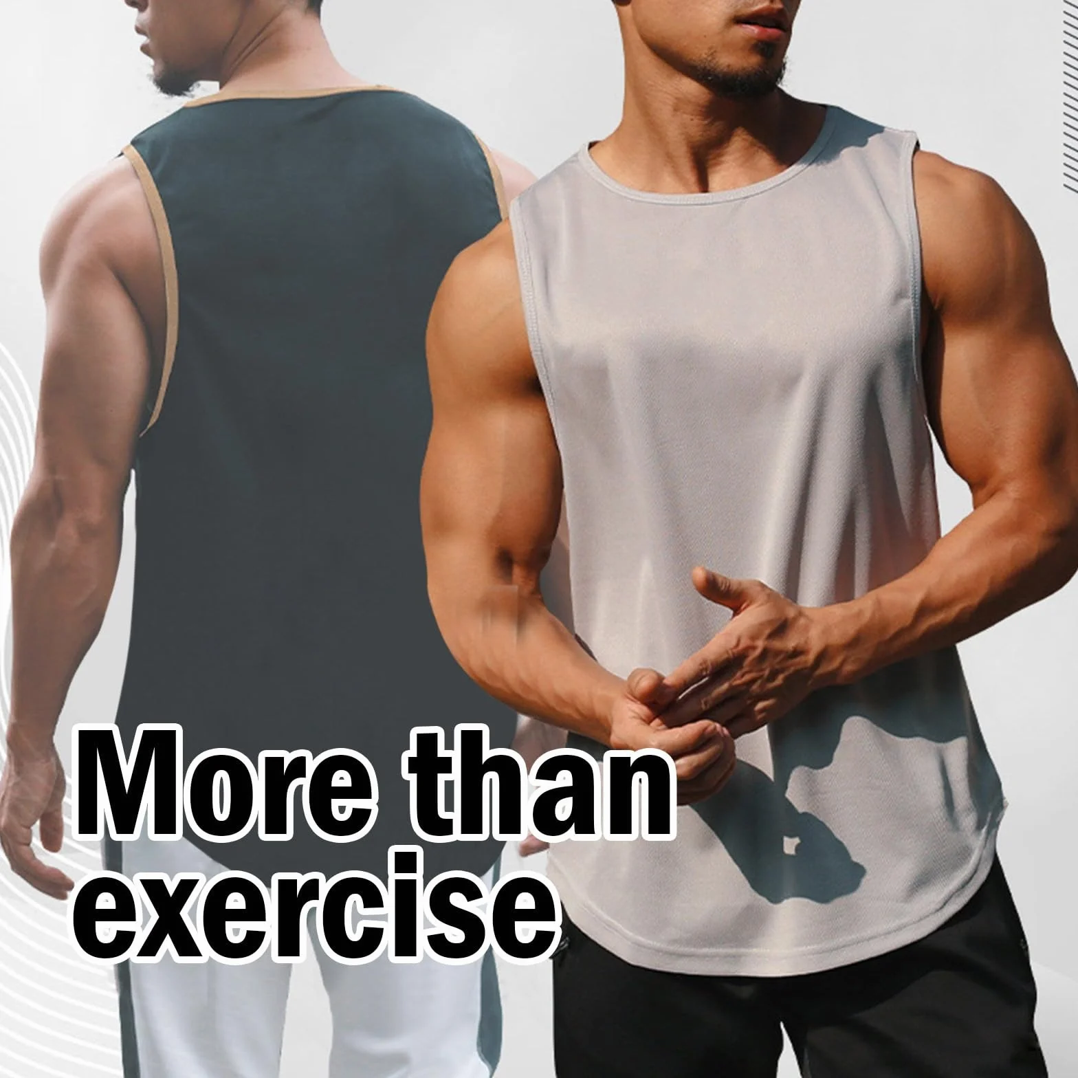 Litthing Débardeur Homme Musculation Tank Top Gilet Sport Séchage Rapide Respirant