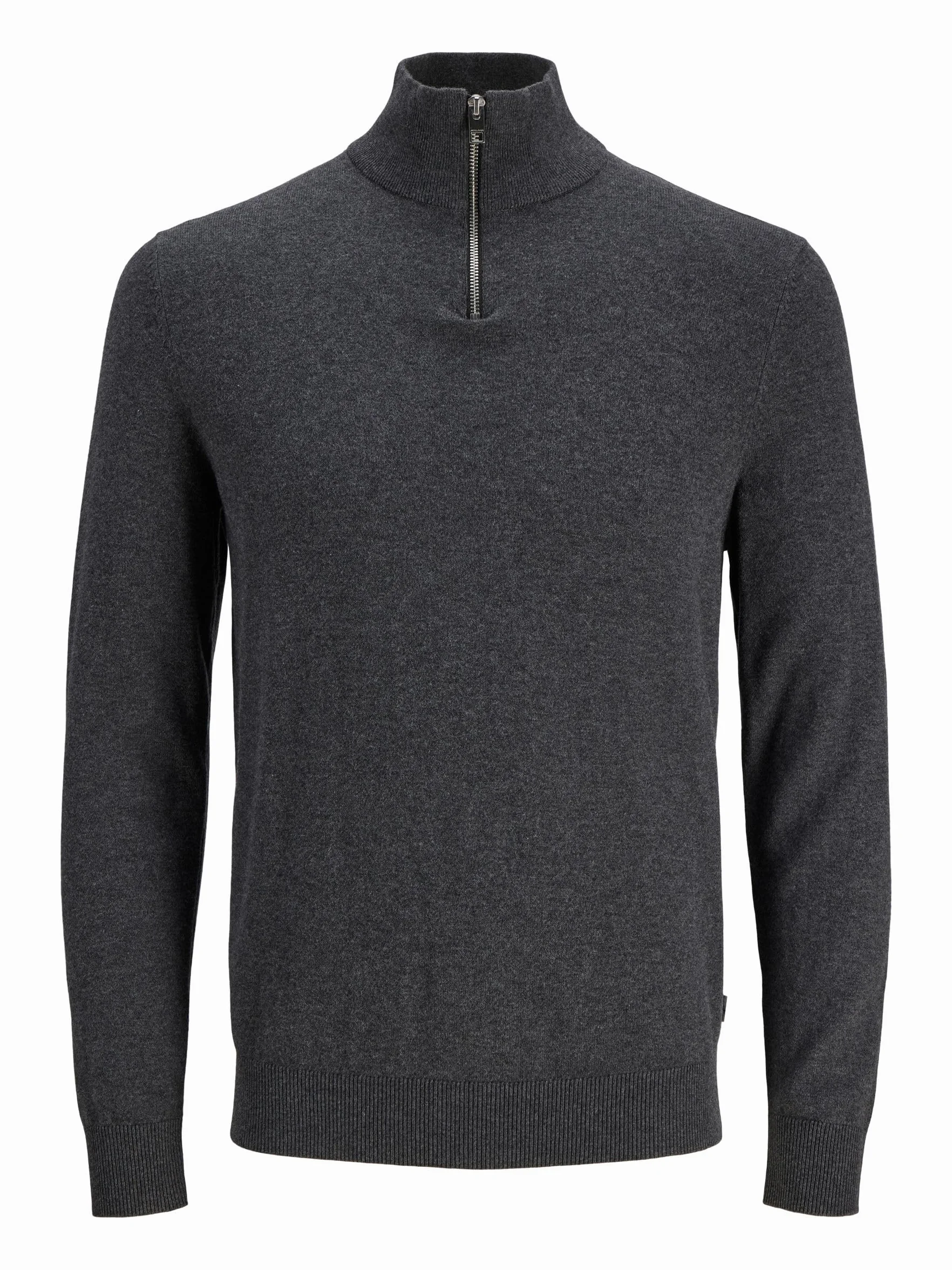 JACK & JONES Męska Kurtka z Ćwierćzamkiem Jednokolorowa