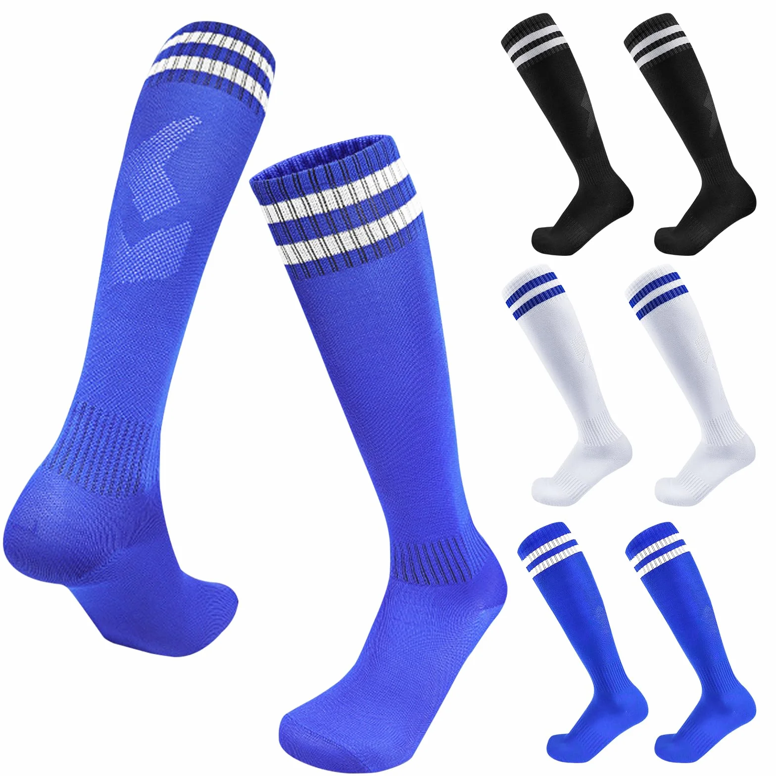 Chaussettes Antidérapantes Foot Enfant Respirantes 5-12 Ans