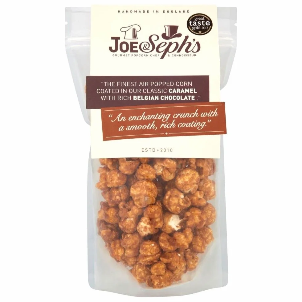 Joe & Seph's Caramel & Belgian Chocolate Popcorn 90g
