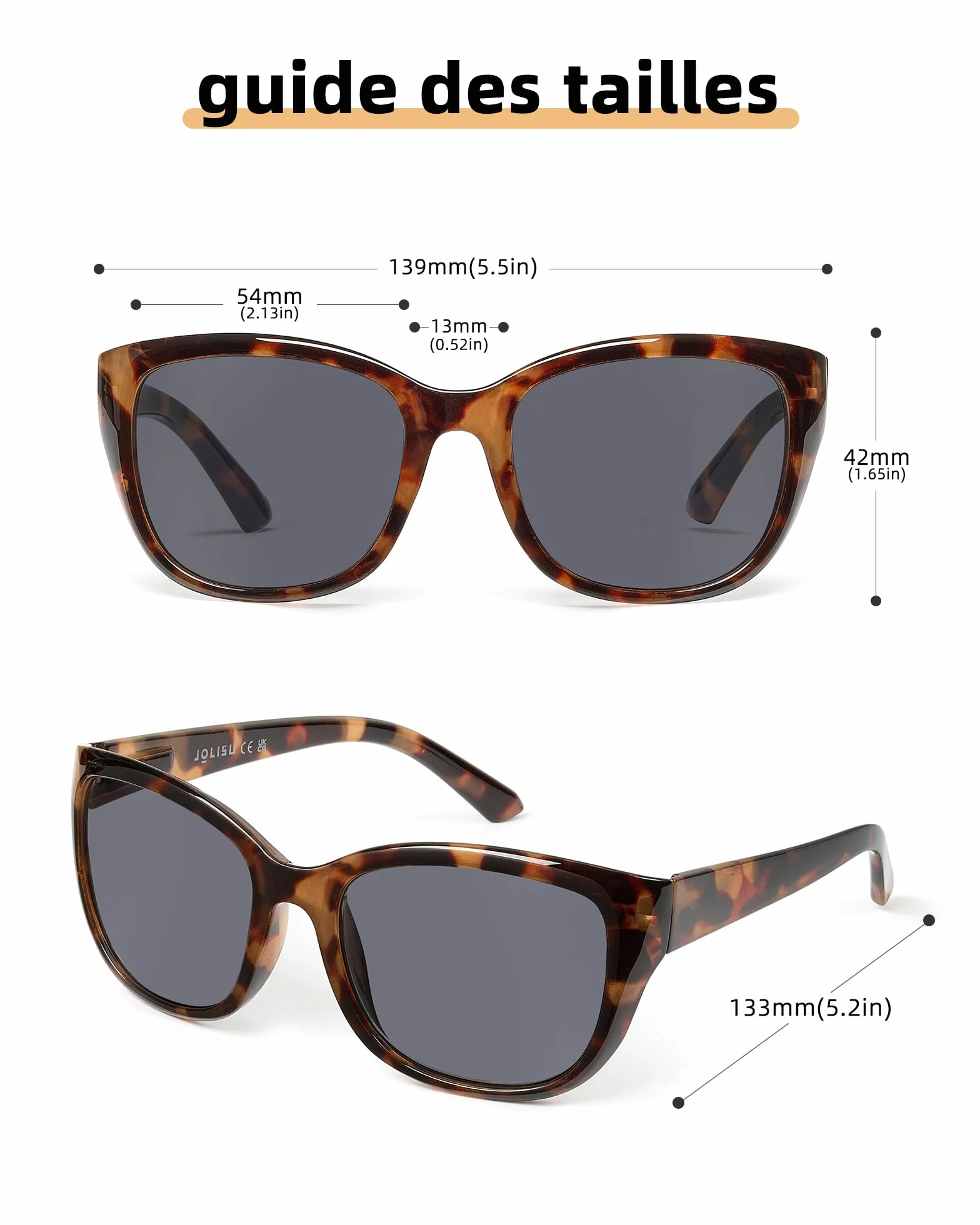 JOLISU Lot de 3 lunettes de lecture avec protection UV400 pour extérieur
