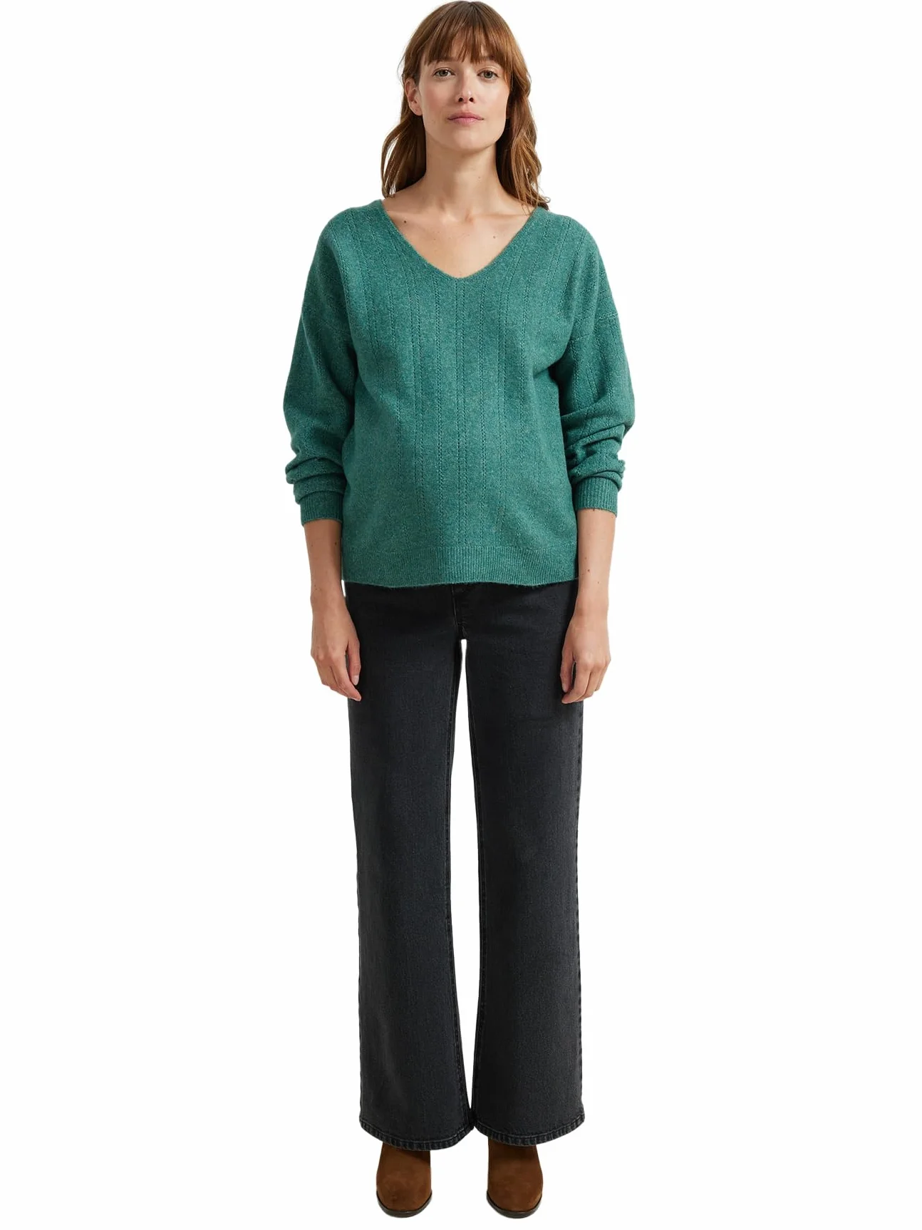 VERTBAUDET Pull col V Grossesse Maille mousseuse Fantaisie