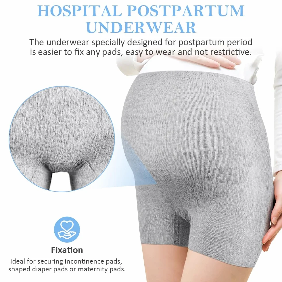 ACWOO 9Pcs Culottes Post Accouchement Maternité Jetables Slip Incontinence Sous-vêtements Post Partum Césarienne