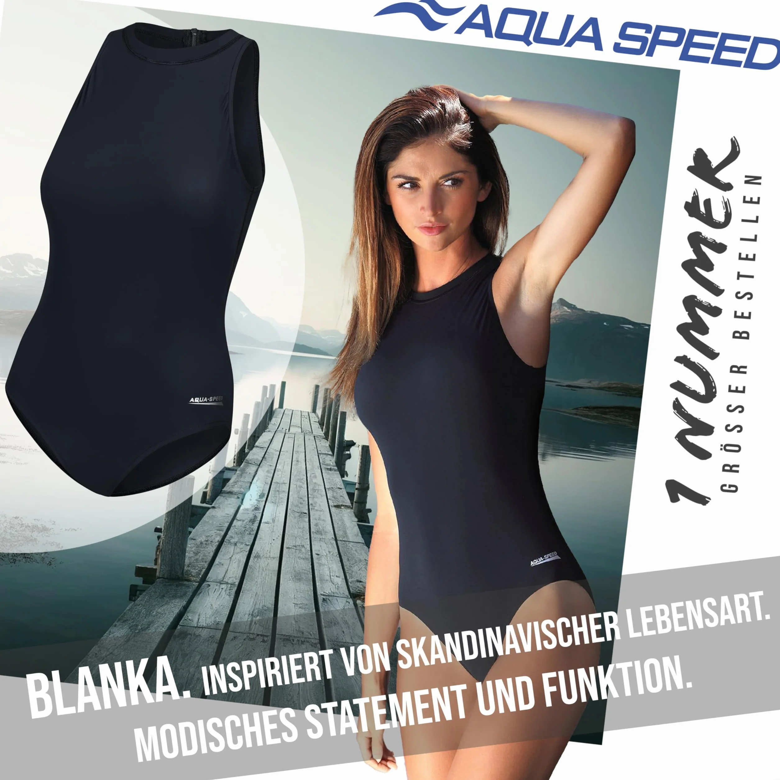 Aqua-Speed Blanka Maillot de Bain Une Pièce Femme