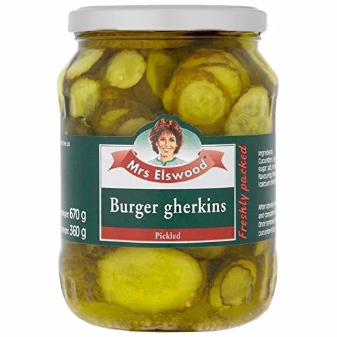 Mme Elswood Cornichons Burger 670G - Paquet de 2