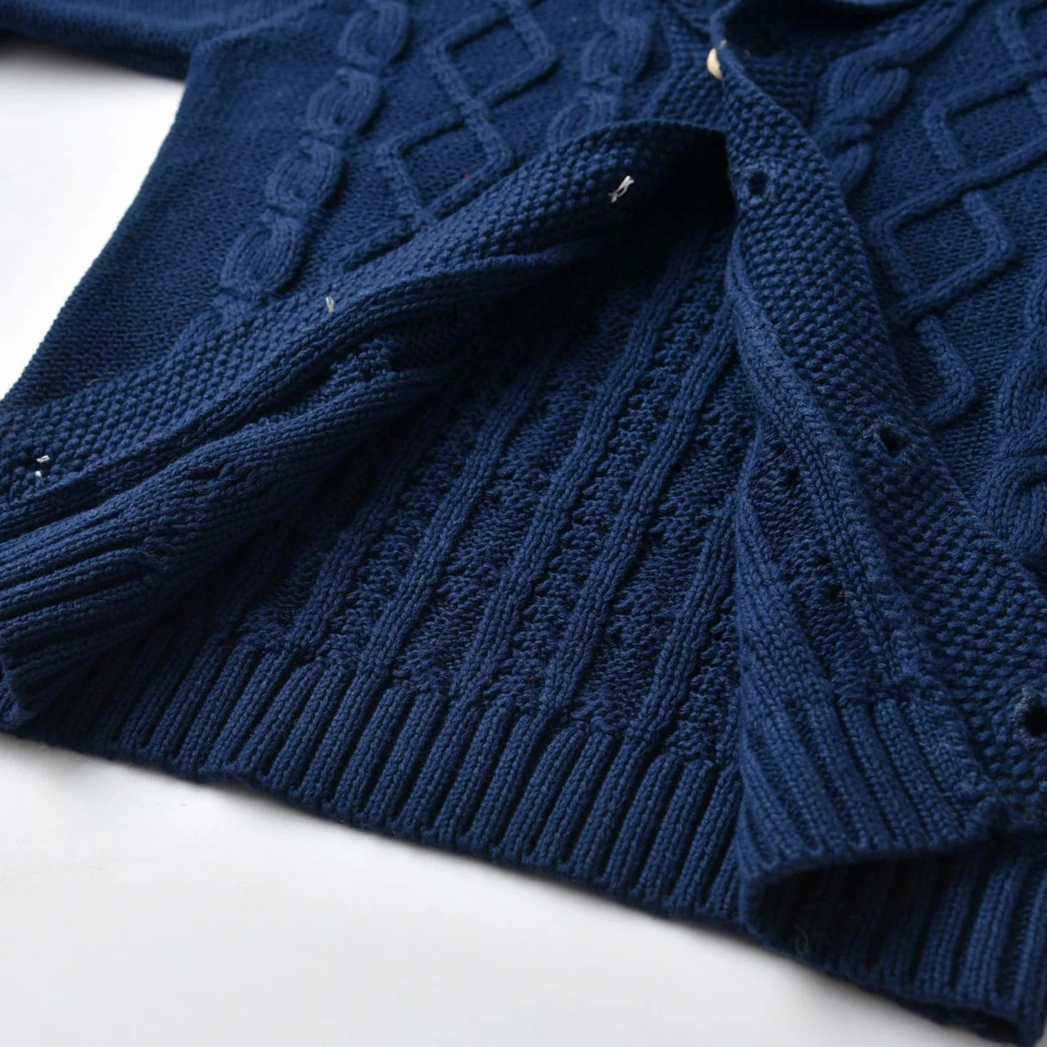Gilet Cardigan à Torsades Bébé Garçon Fille Tricot Manteau Manches Longues Automne