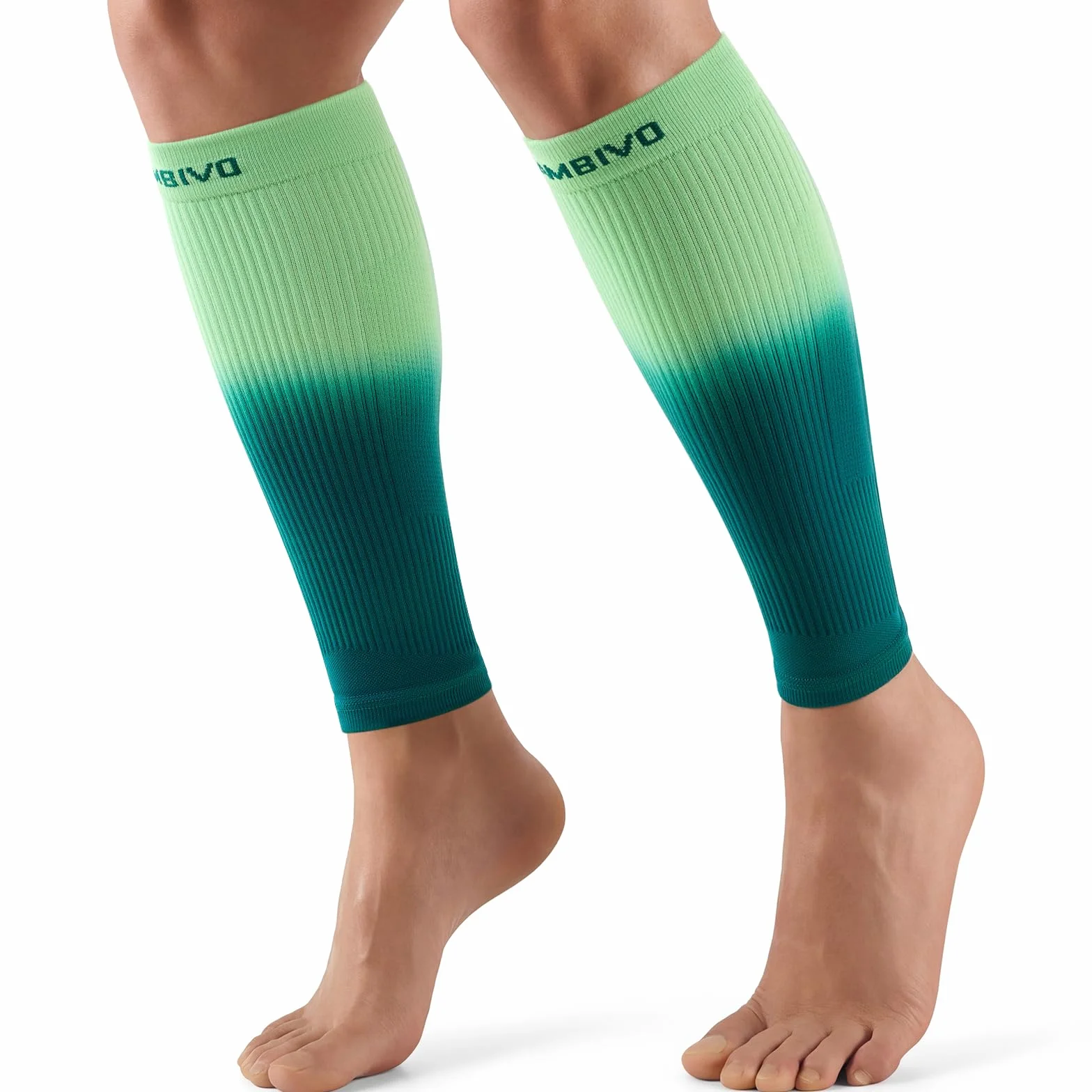 CAMBIVO Manchon Compression Mollet Classe 2, Bas de Contention sans Pied pour Sport Course Varices