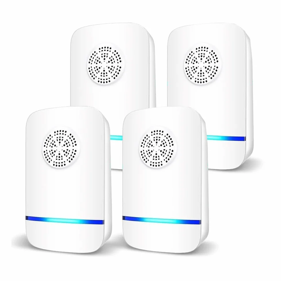 Répulsif Ultrasonique pour Souris 4Pack,Anti-Rats,Silencieux,Non-Toxique, Efficace Contre Les Souris et Les Rats,sans Radiation Répulsif à Ultrasons Anti Rongeurs