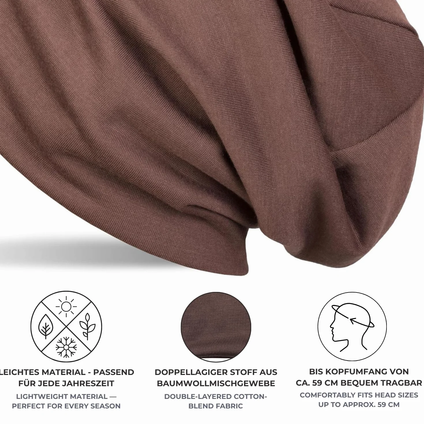 styleBREAKER Bonnet Tombant Classique Beanie Long Unisexe