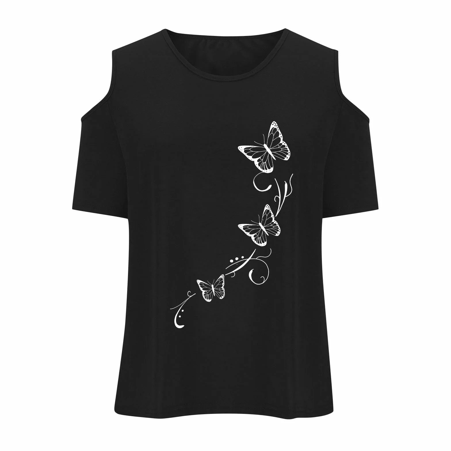 Tee Shirt épaule Dénudée Enfant Fille Manche Courte 3-12 Ans été Mode Mignon Blouse T Shirt Ado Fille Chic Leger Confortable Casual Haut Top