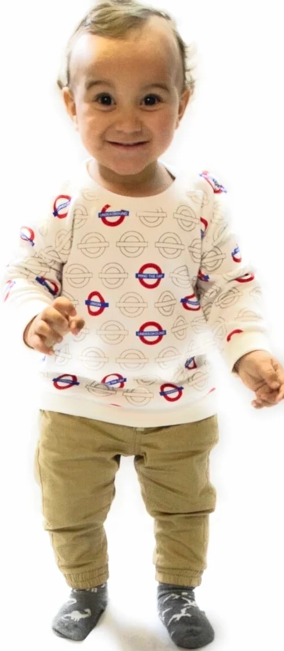 GWCC Licensed London Underground Mind The Gap Roundel Baby Sweatshirt