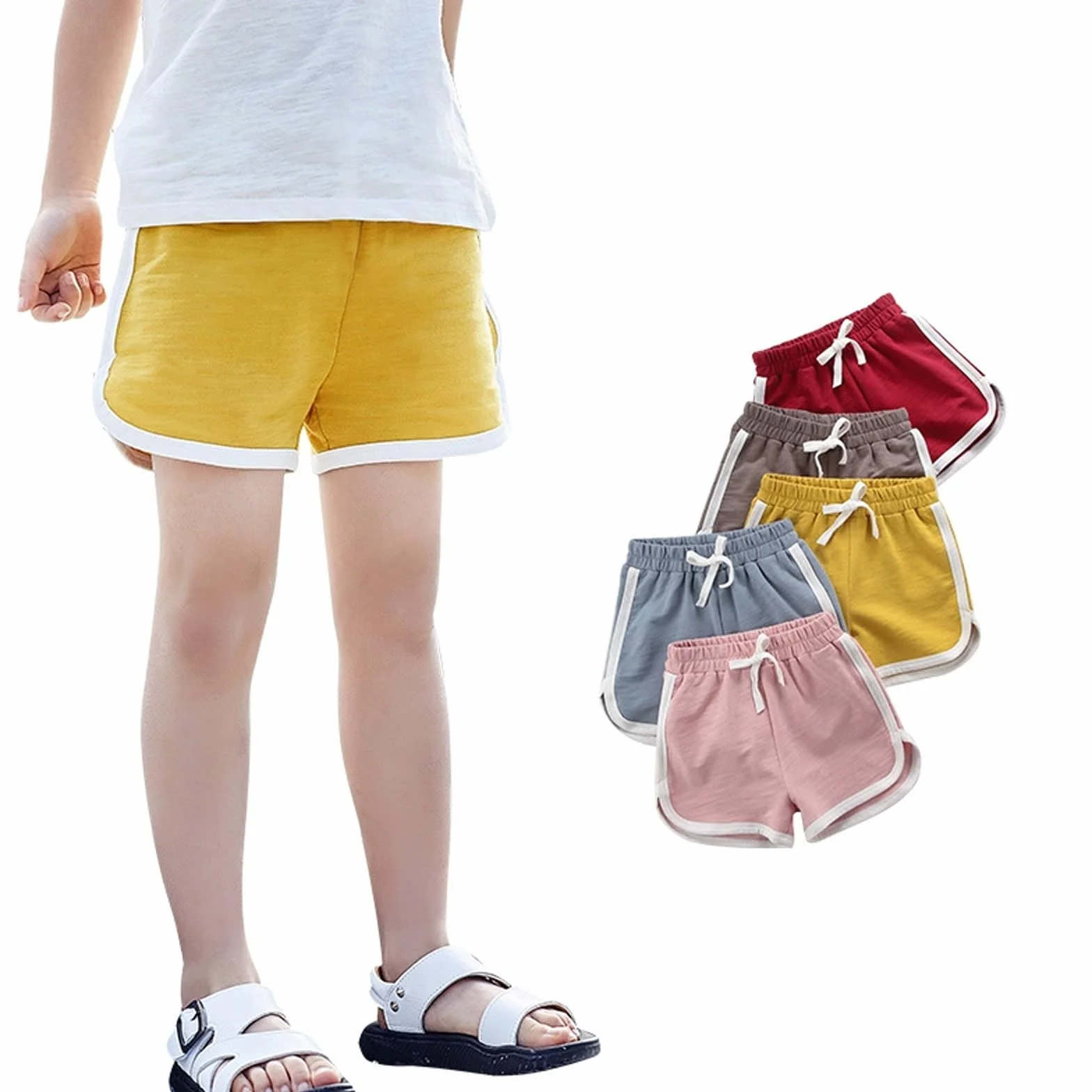 Short court sport coton enfant fille garçon cyclisme été gym 2-15 ans