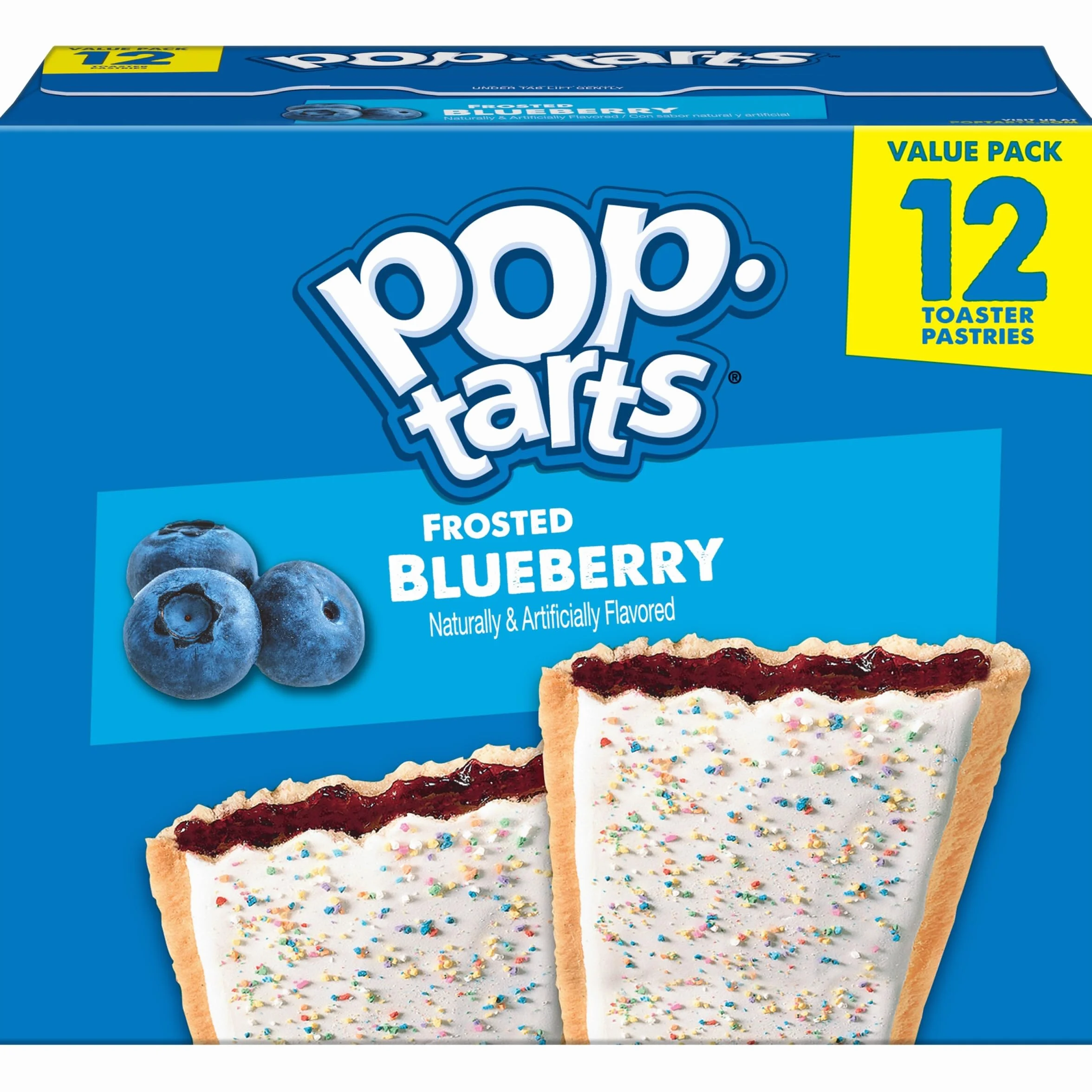 Kellogg's Pop-Tarts Lot de 12 grille-pain Myrtille givrée