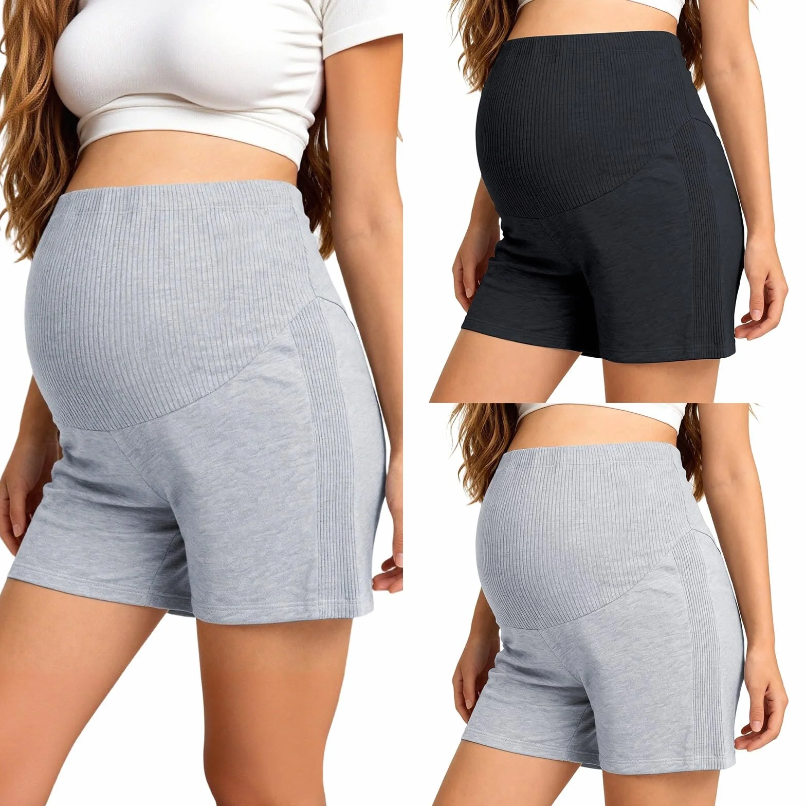 Short de grossesse en coton confortable coupe ajustée respirant legging sport entraînement promenades estivales