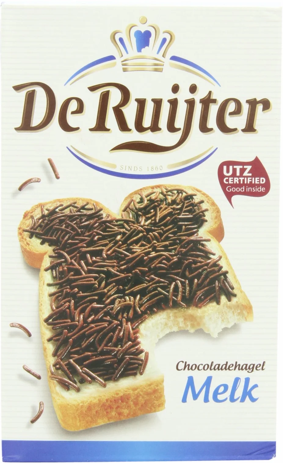 deruyter Schock oade grêle PUUR (sombre) Sprinkles de chocolat de 14 Once Boîte, 400 g