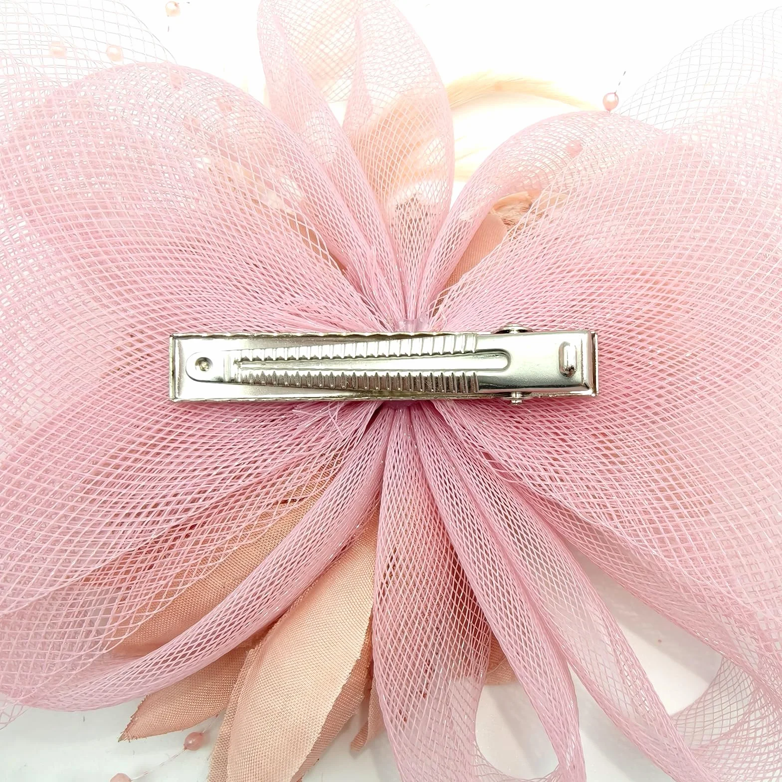 Fleur Le Tulle Fascinator Femme Rose Chapeau Bibi Mariage Cérémonie Cocktail Derby