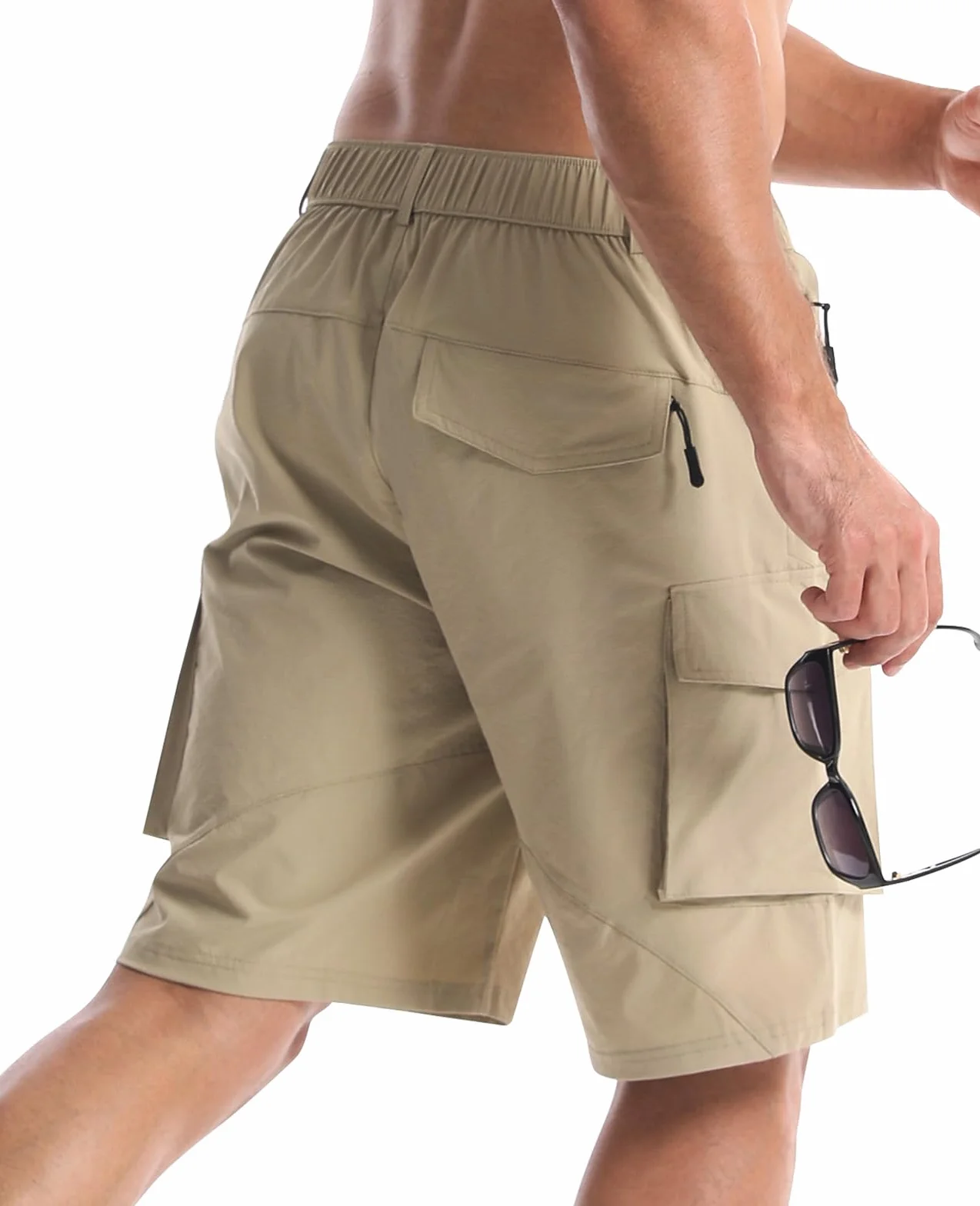 Bermuda Shorts Homme Cargo Travail Poche Zippée Randonnée Sport