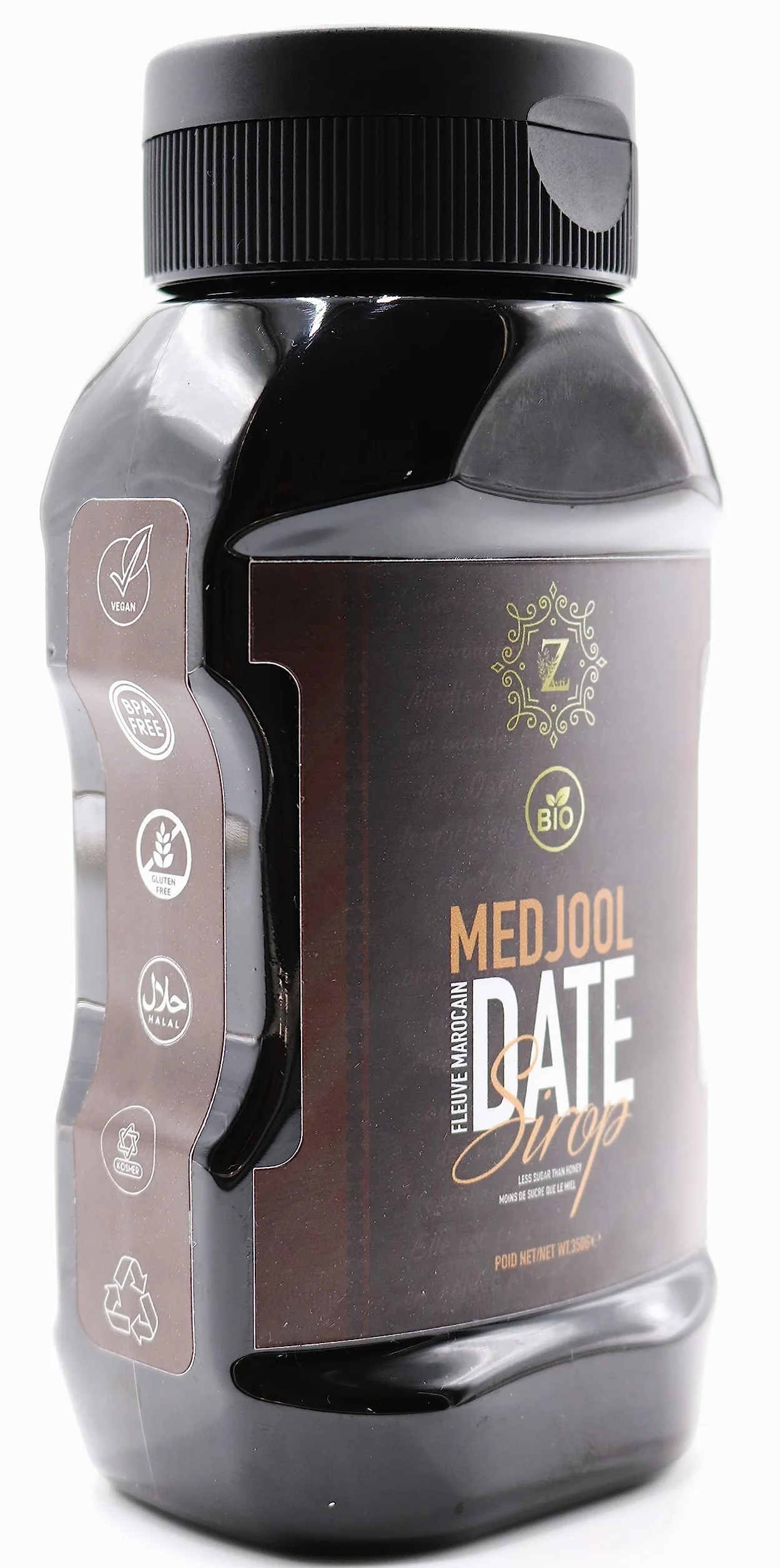 Sirop de dattes Medjoul du Maroc— Sirop de Datte 100% Pure & Naturel, sans Sucre — Sirop pour Café qui Convient aux Végan, 350g