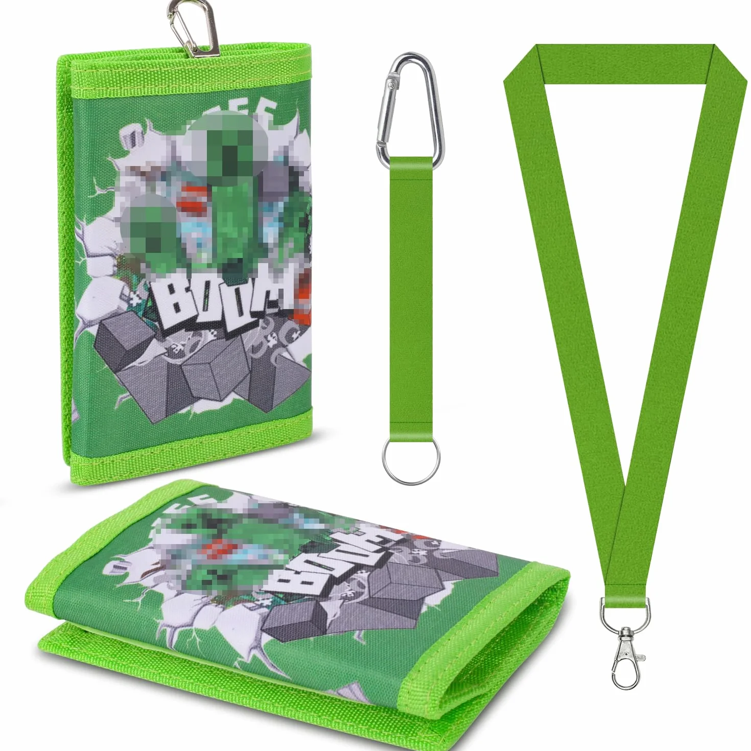 Portefeuille Enfant Sac de Poitrine Vert, Pochette Monnaie Garçon