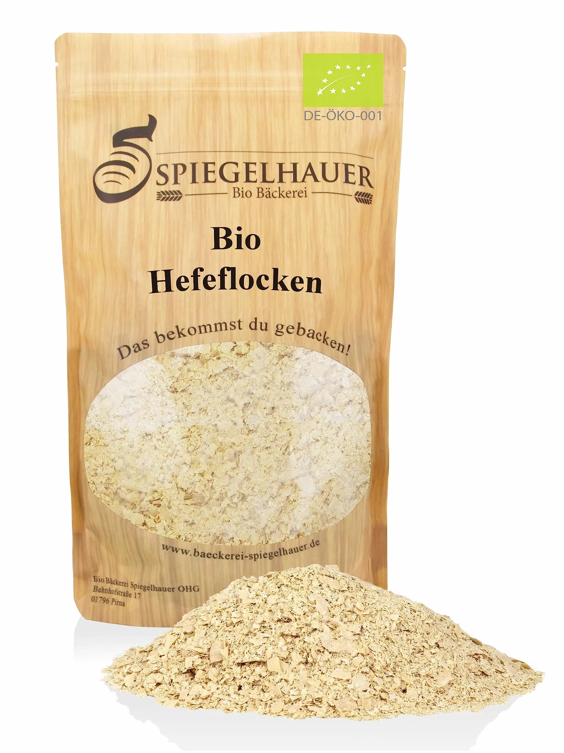 Bäckerei Spiegelhauer Flocons de levure bio nobles 400 g végétaliens I Flocons de levure nutritionnelle bio épicés et fromages I Bio nutritional yeast, flocons de yeast organiques