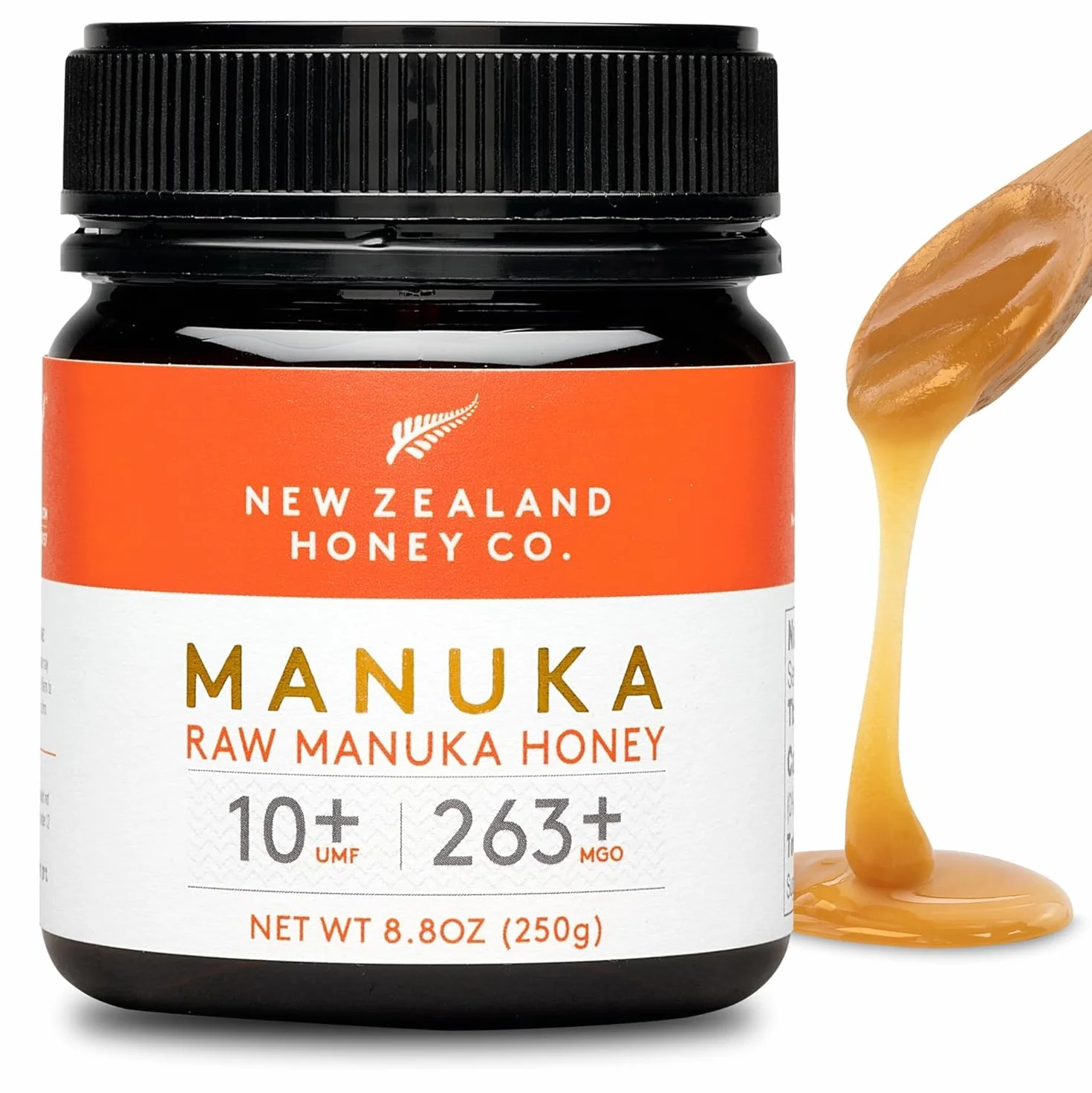 Miel de Manuka MGO 263+ / UMF 10+ de New Zealand Honey Co. | Actif et brut | Fabriqué en Nouvelle-Zélande | 250g